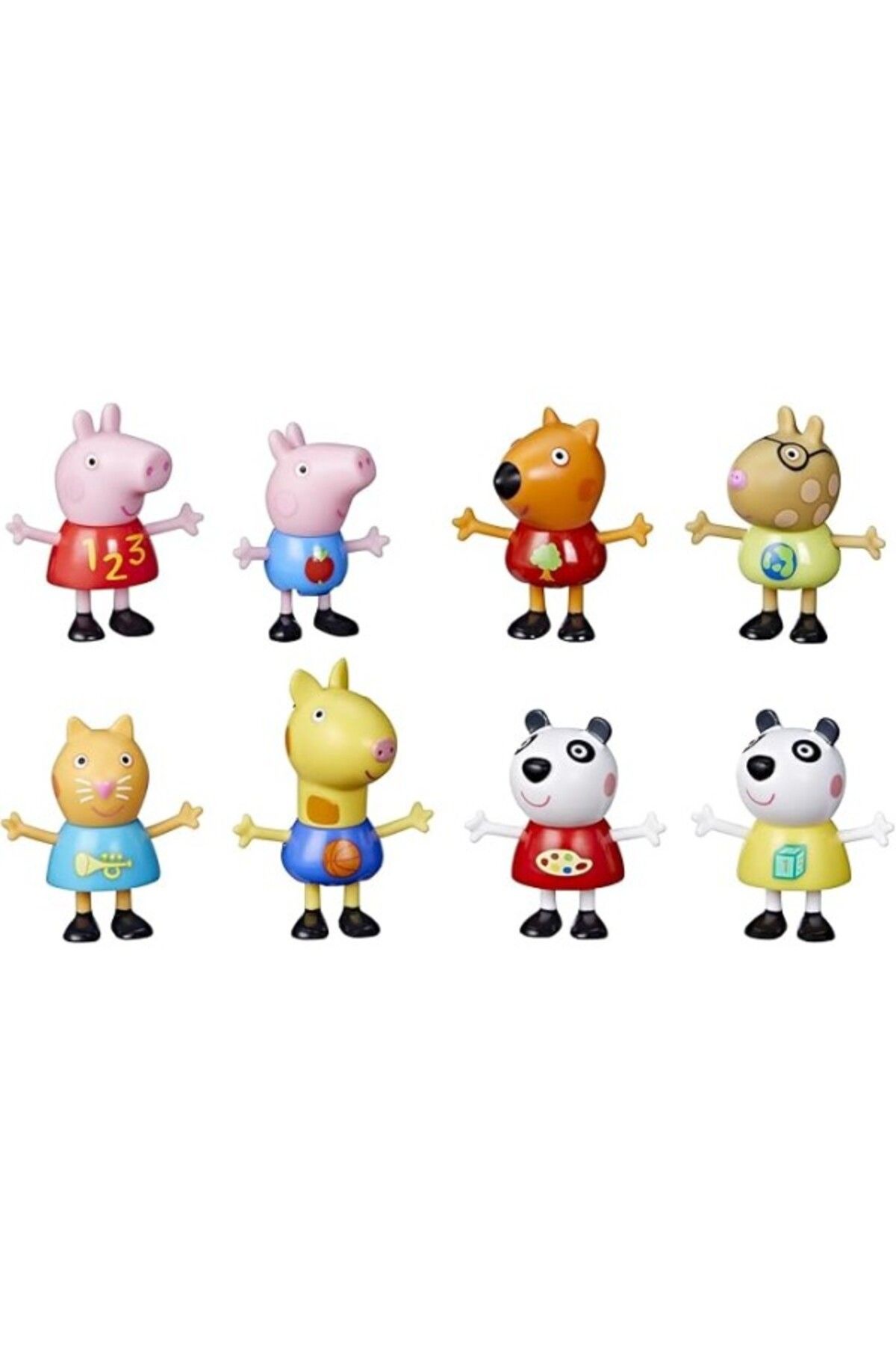ShopZum Peppa Pig 8 Figürlü Paket, Peppa Ve George Pig, Peggi Panda, Mollie Mieze Ve Daha Fazlası, 3 Yaş Ve