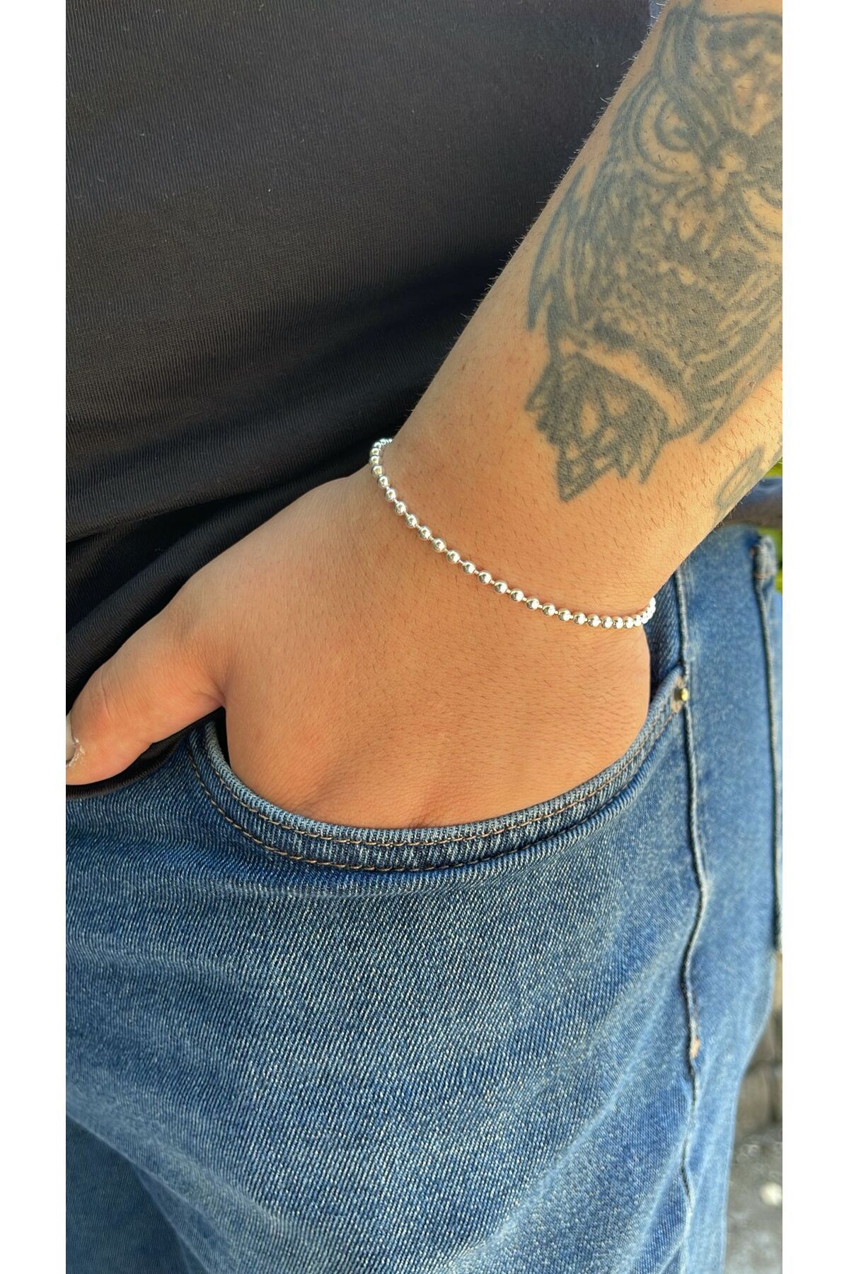 Sanem silver 925 Ayar Gümüş Unisex Bileklik,Toplu Unisex Bileklik,Gümüş Bileklik,
