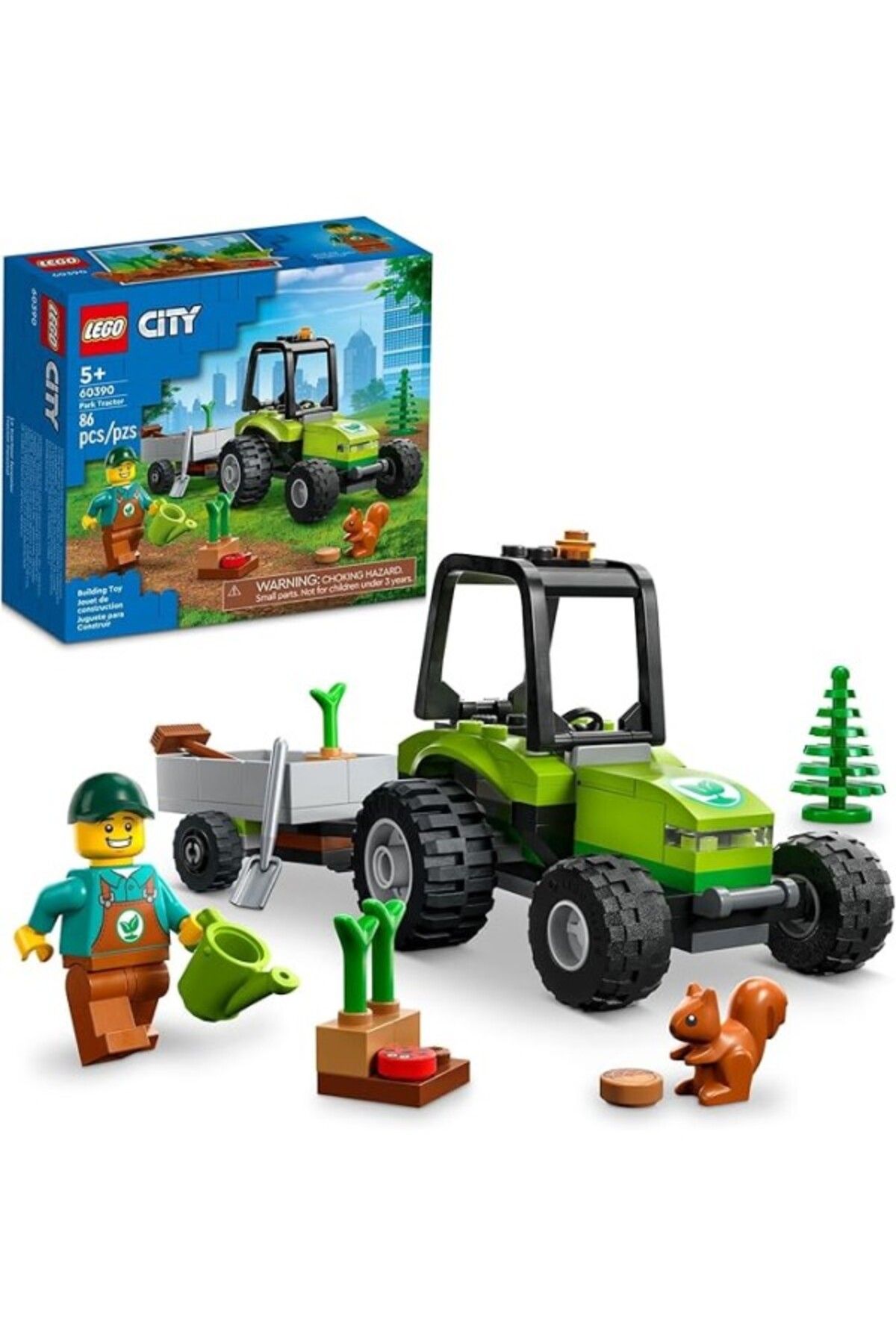 ShopZum Lego® City Park Traktörü 60390-5 Yaş Ve Üzeri Çocuklar Oyuncak Yapım Seti (86 Parça)