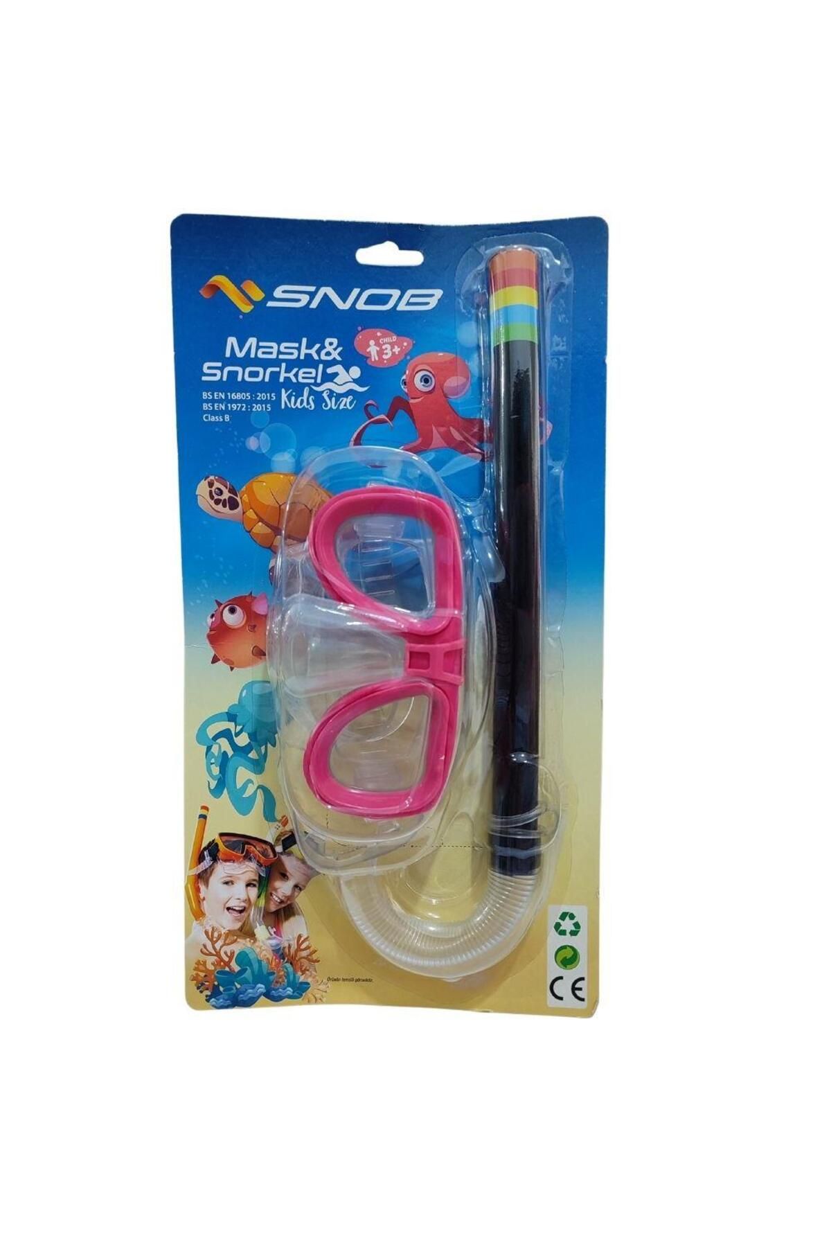 Kelebek Oyuncak Snob Kartelada Çocuk Maske Şnorkel Seti 3+ (Pembe)