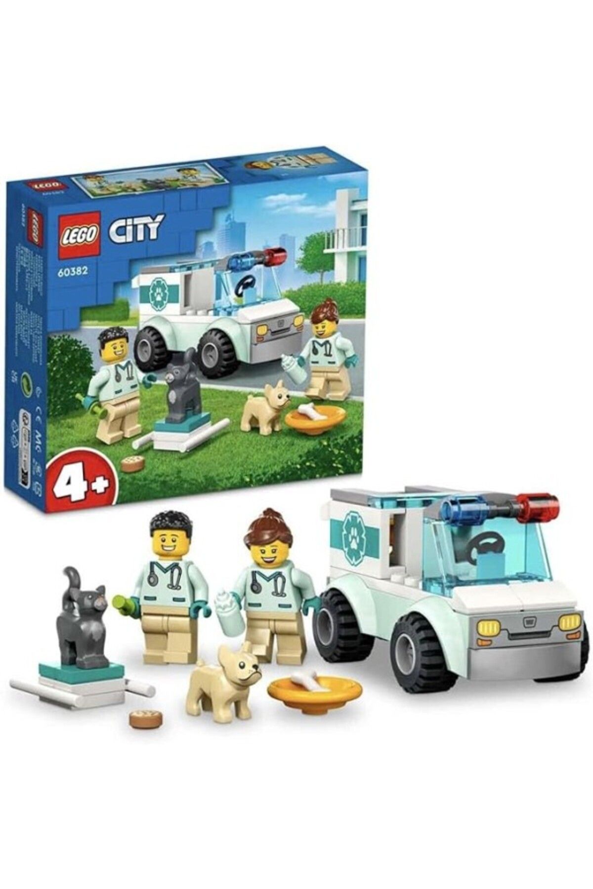 ShopZum Lego® City Veteriner Kurtarma Aracı 60382-4 Yaş Ve Üzeri Çocuklar Için Evcil Hayvanlı Oyuncak Yapım