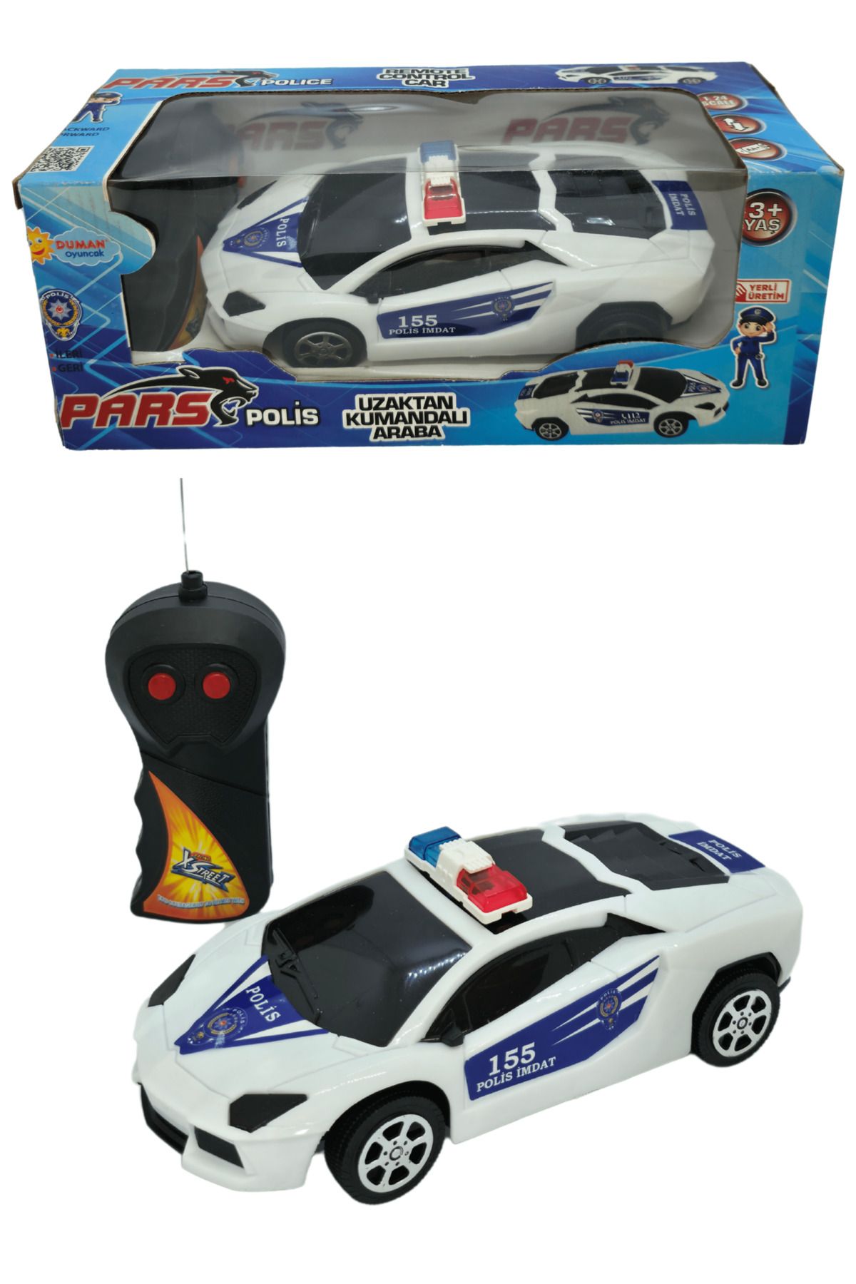 RAF Store Pilli Uzaktan Kumandalı 2 Fonksiyon (İleri-Geri) 18 Cm Pars Araba 1:24 Ölçek 27 Mhz