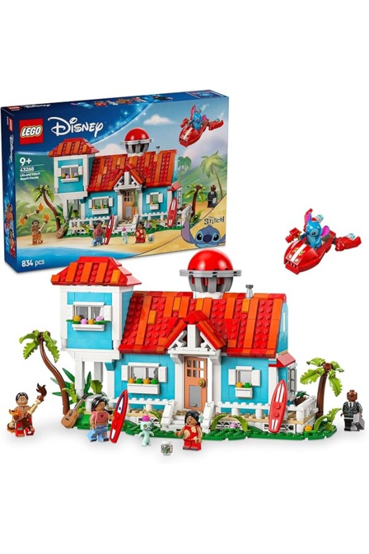 ShopZum Lego Disney Lilo Ve Stiç Plaj Evi 43268-9 Yaş Üzeri Prenses Seven Kız Ve Erkek Çocuklar Için 6 Odas