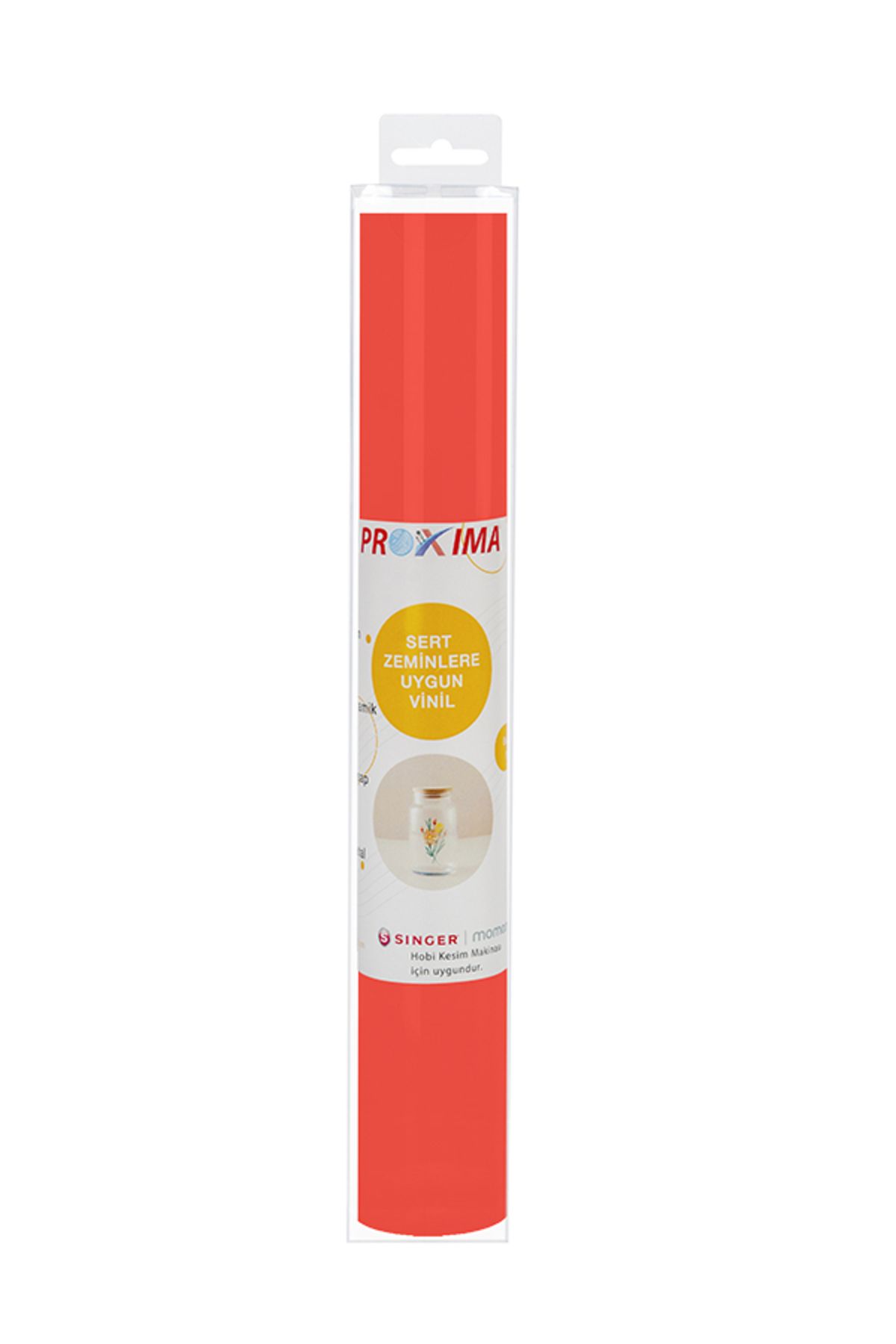PROXIMA Sert Zemine Uygun Vinil 30x150 cm Neon Turuncu
