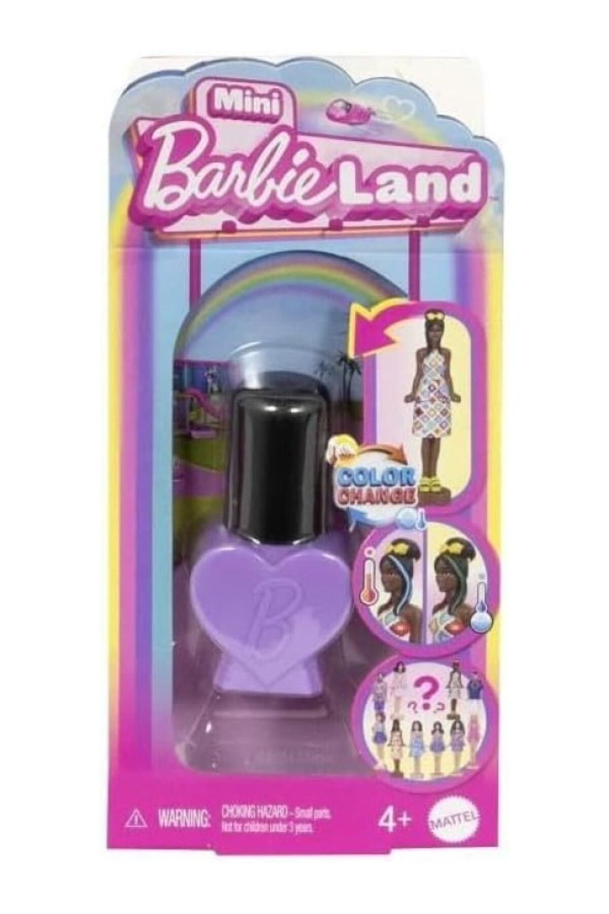 ShopZum Mini Barbieland™ Cdu Mini Fashionistas Bebekler, 'Oje Şişesi' Içinde 4