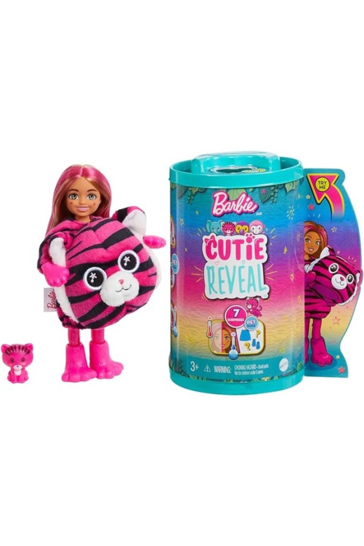 ShopZum Cutie Reveal Bebekler Chelsea Tropikal Orman Serisi - Kaplan, 3 Yaş Ve Üzeri, Hkr15