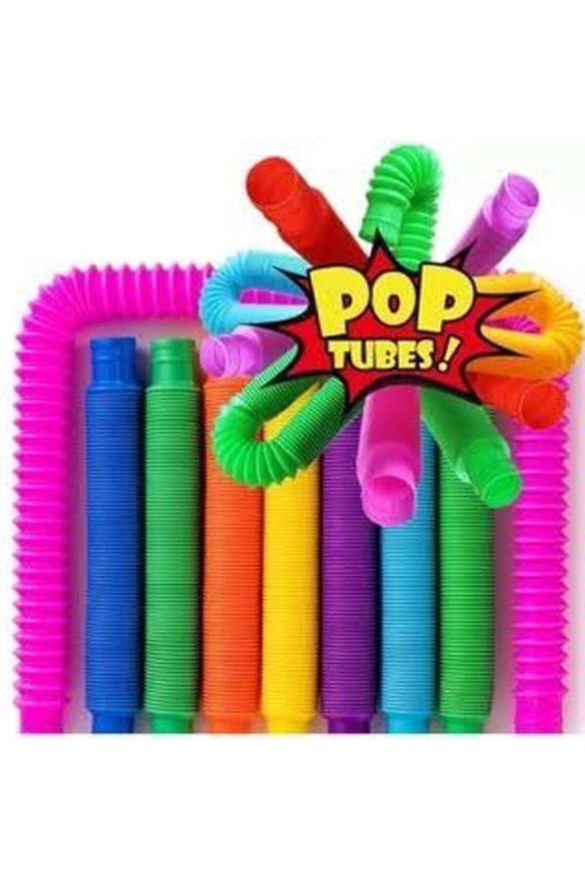 ShopZum Pop Tubes 6 Adet Rengarenk Popit Boru