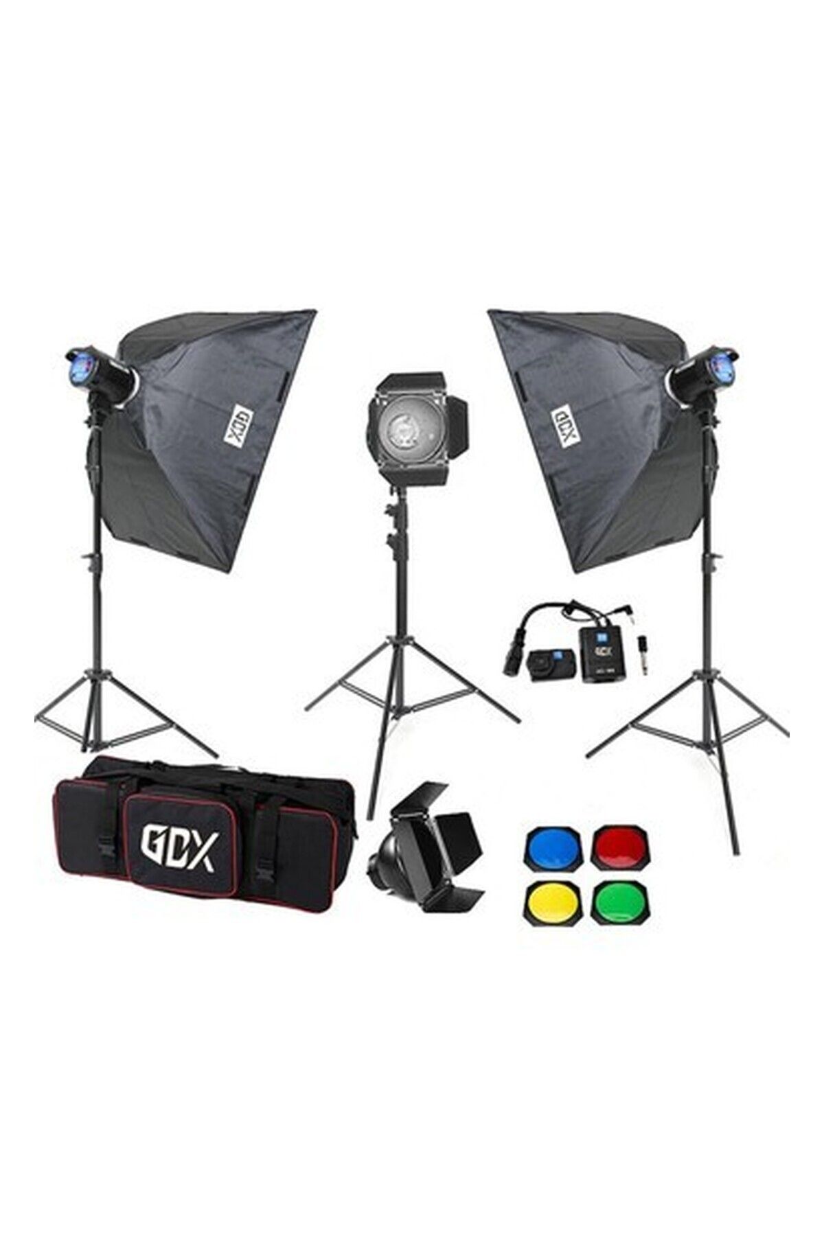 Gdx BM400 Iı W/s 3'lü Stüdyo Paraflaş Softbox Kit (400 Watt)