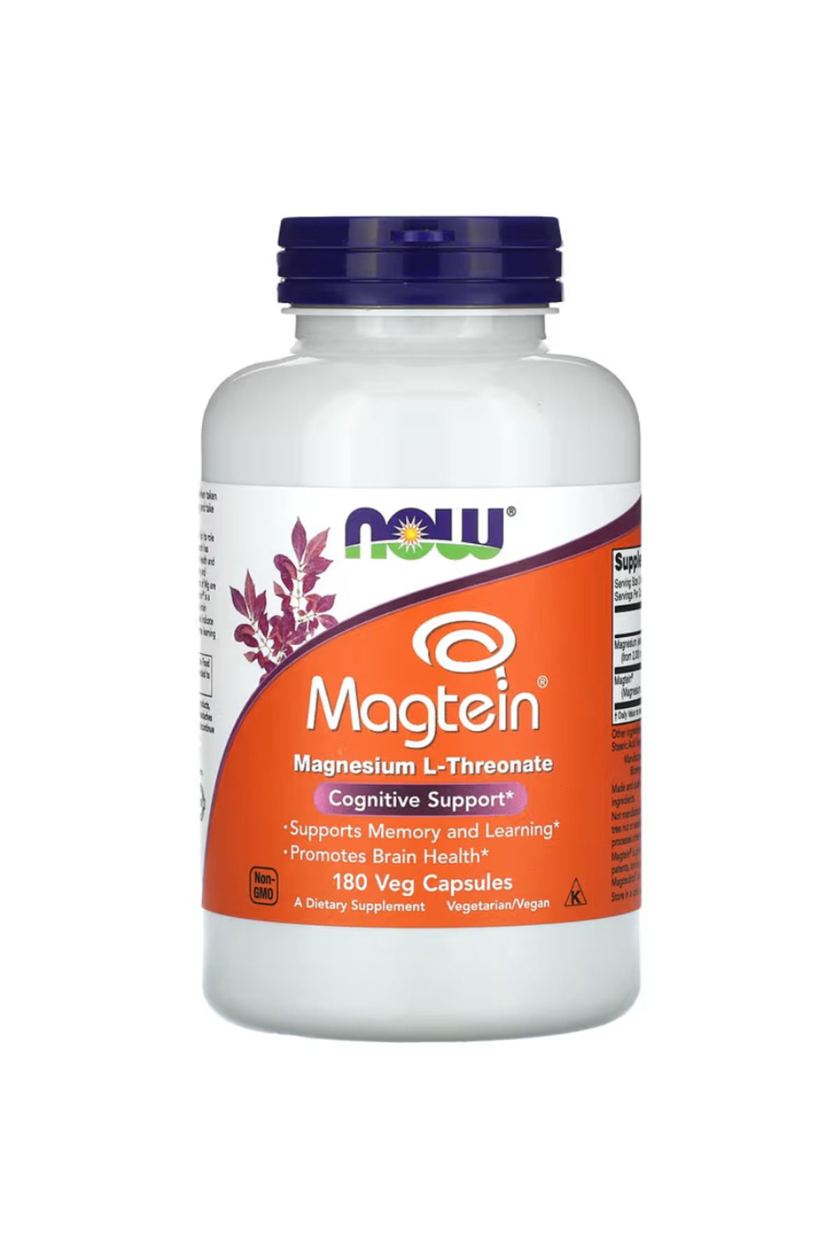 Now Foods , Magtein, Magnesium L-Threonate, 180 Veg Capsules
