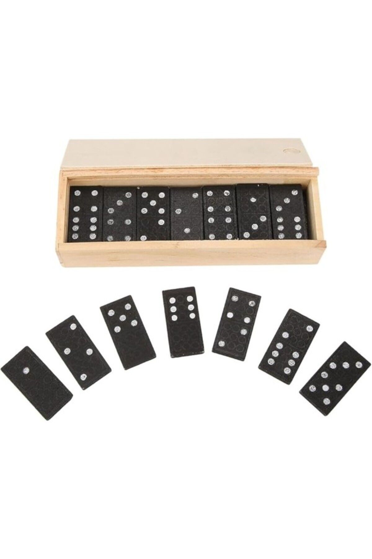 ShopZum Pop Konsol Domino Taşı Oyun Seti Ahşap Saklama Kutulu Eğitici Oyuncak Ps107401