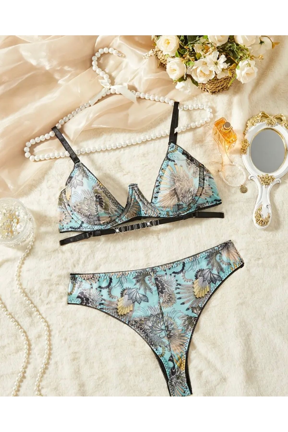 CS underwear Mytic bloom bralet takım