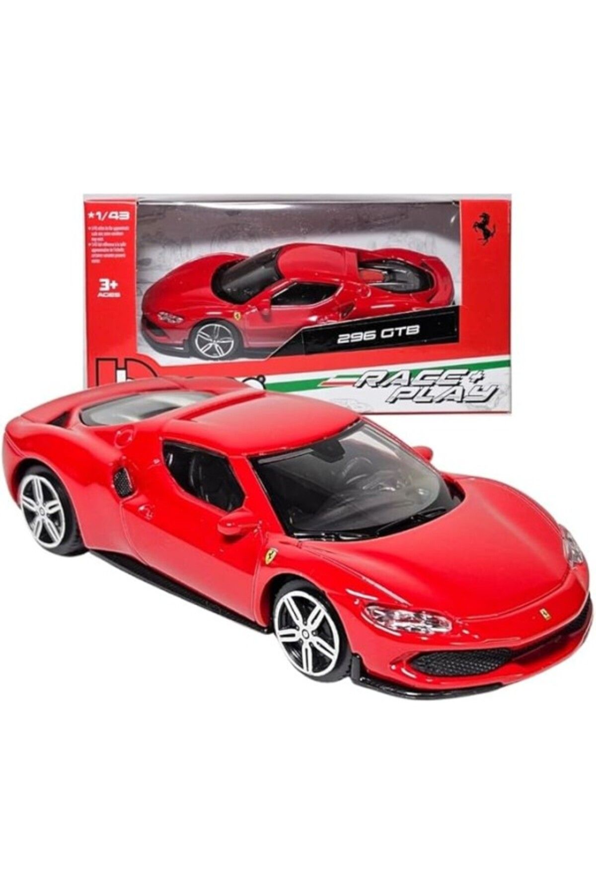 ShopZum Ferrari 296 Gtb 1/43 Ölçek Kırmızı Model Araba