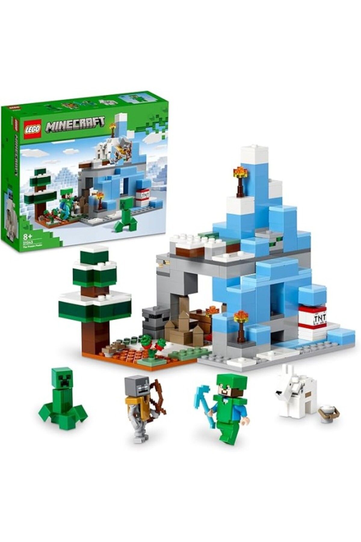 ShopZum Lego® Minecraft® Donmuş Tepeler 21243-8 Yaş Ve Üzeri Çocuklar Oyunun Buzlu Biyomunu İçeren