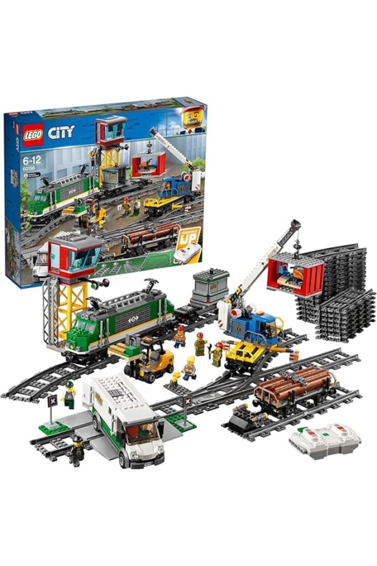 ShopZum City Kargo Treni 60198-6 Yaş Ve Üzeri Tren Seven Çocuklar City Setleriyle Uyumlu