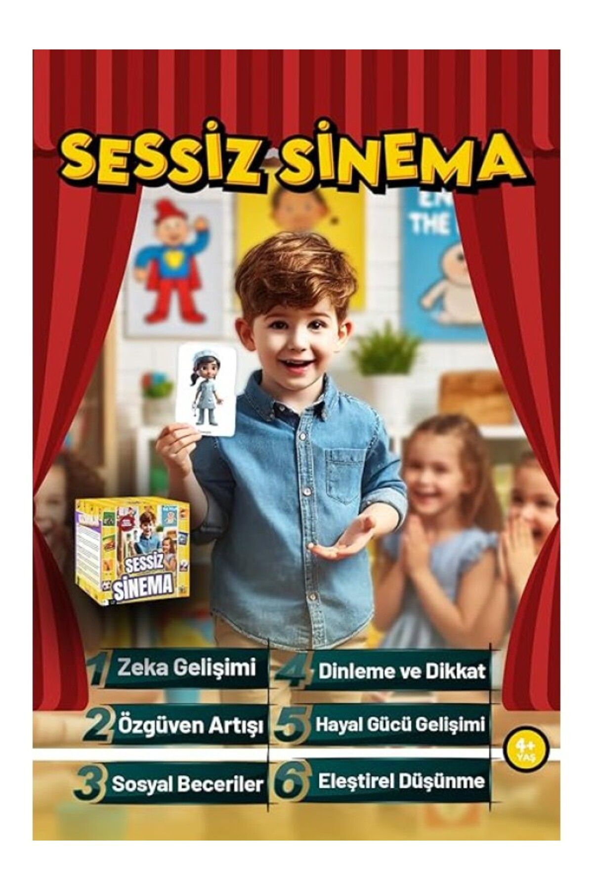ShopZum Molfy Sessiz Sinema Çocuk Kutu Oyunu Akıl Ve Zeka Oyunları Çocuklar Için Duyusal Eğitici Oyuncak