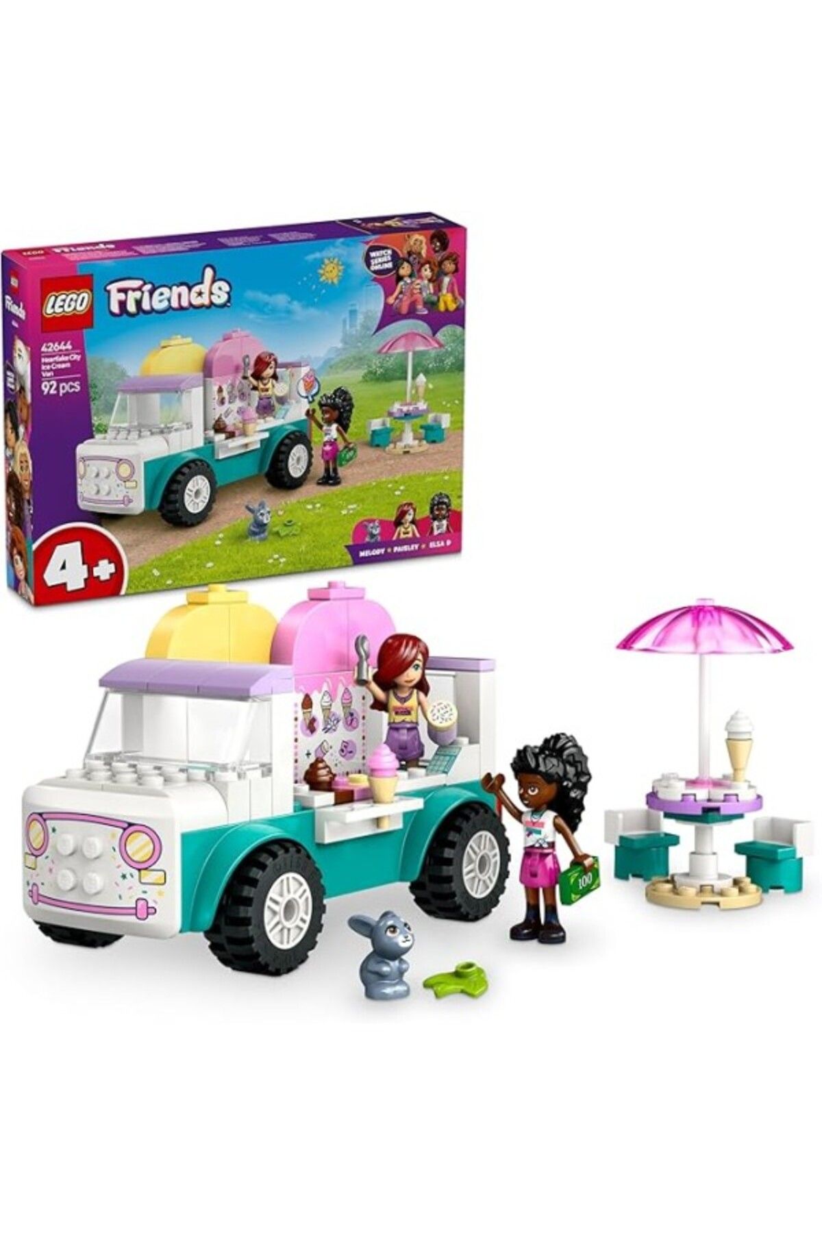 ShopZum Lego Friends Heartlake City Dondurma Kamyonu 42644-4 Yaş Ve Üzeri Kız Ve Erkek Çocukları Için Mini