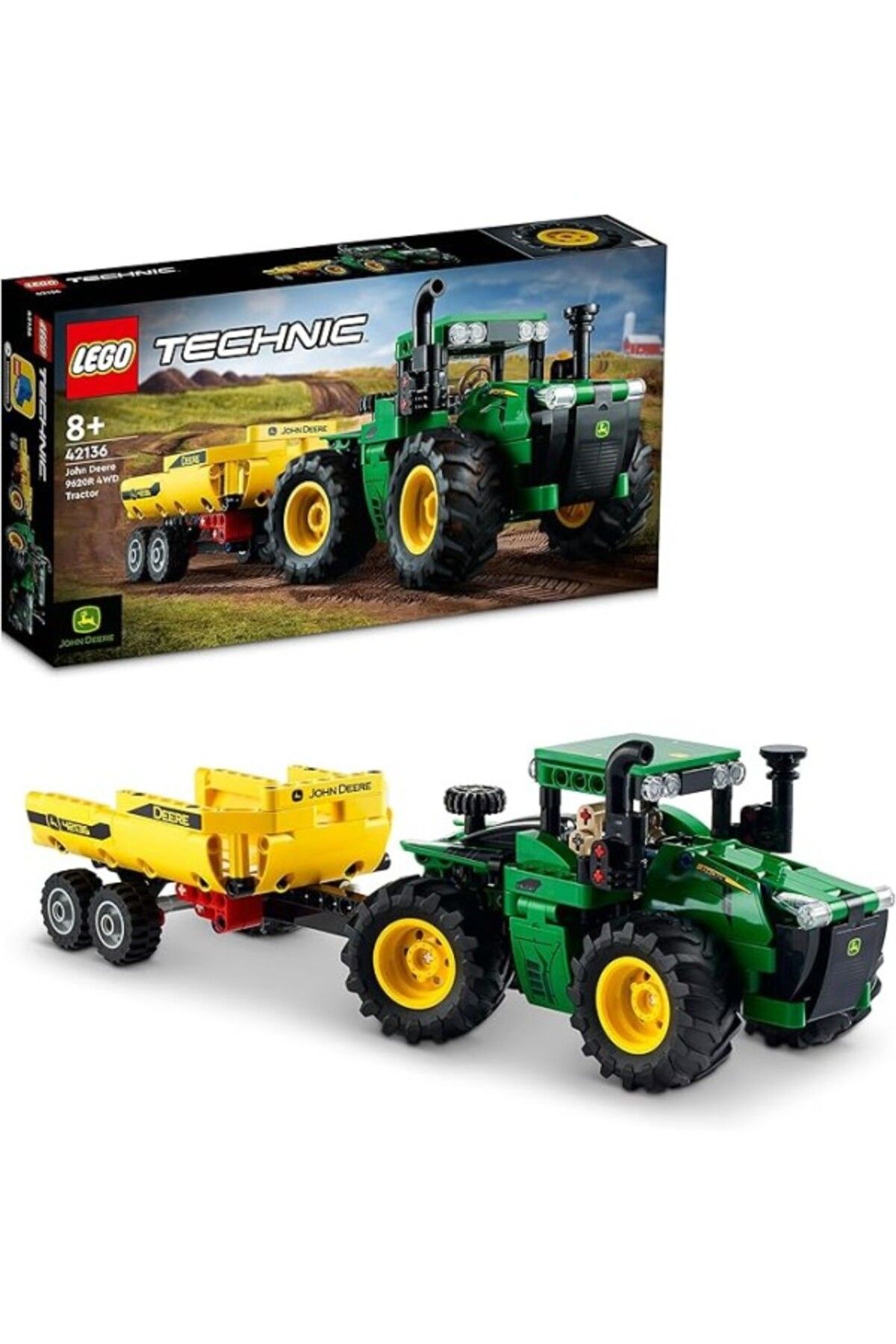 ShopZum Lego® Technic John Deere 9620R 4Wd Traktör 42136-8 Yaş Ve Üzeri Çocuklar Oyuncak Traktör Yapım