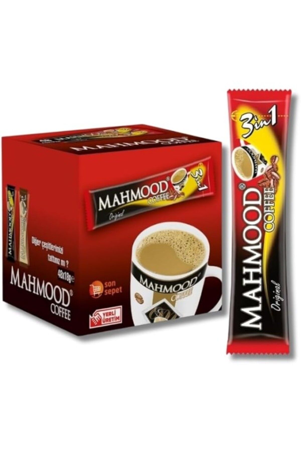 ShopZum Mahmood Coffee 3Ü1 Arada Hazır Kahve 48 Adet X 18 Gram