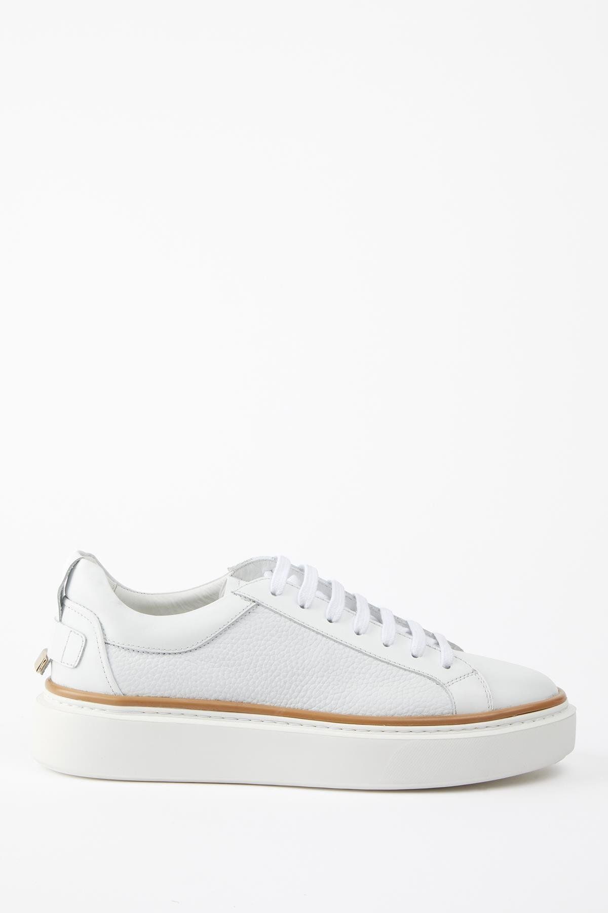 Galliano Shoes PİSA Hakiki Deri Beyaz Floter Soft Vardolalı Eva Hazır Taban Sneaker