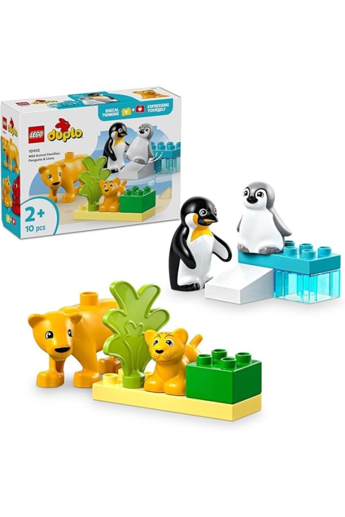 ShopZum Duplo Town Vahşi Hayvan Aileleri: Penguenler Ve Aslanlar 10442-2 Yaş Ve Üzeri Çocuklar
