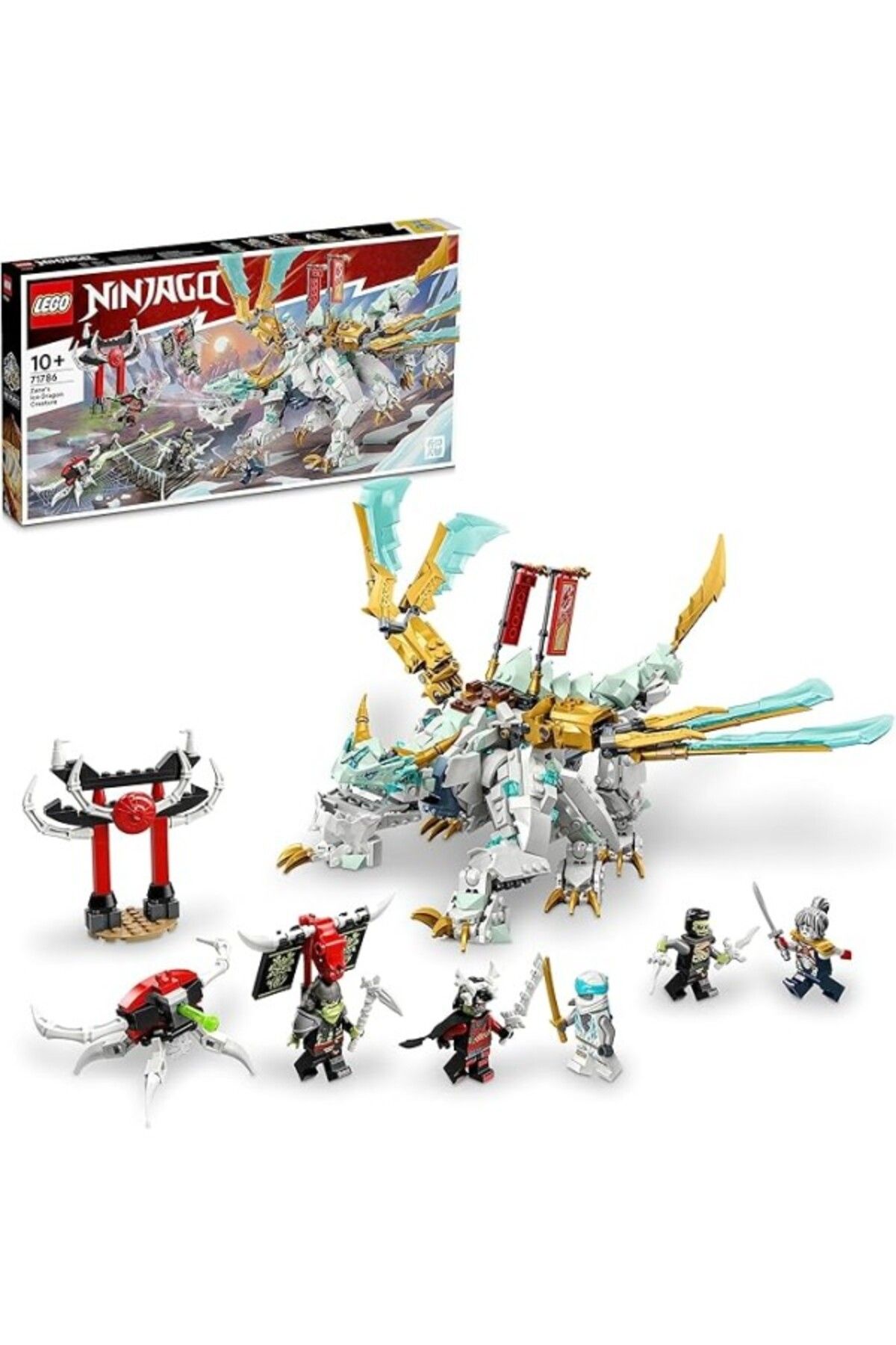 ShopZum Lego® Ninjago® Zane’ın Buz Ejderhası Yaratığı 71786-10 Yaş Ve Üzeri Çocuklar Için Ejderha Figürü