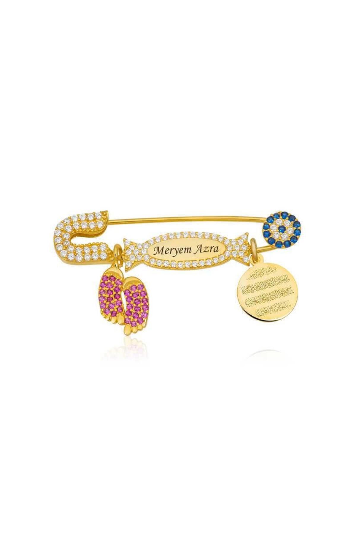 supertrend Süpertrend Gümüş İsimli Bebek Yaka İğnesi