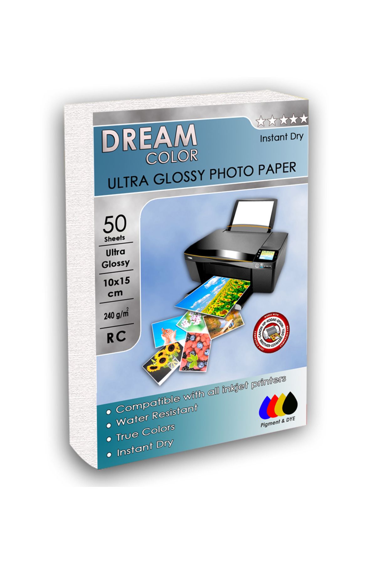 zprint EPSON YAZICILAR İÇİN ULTRA PARLAK FOTOĞRAF KAĞIDI 10X15 240 GR 50 YAPRAK