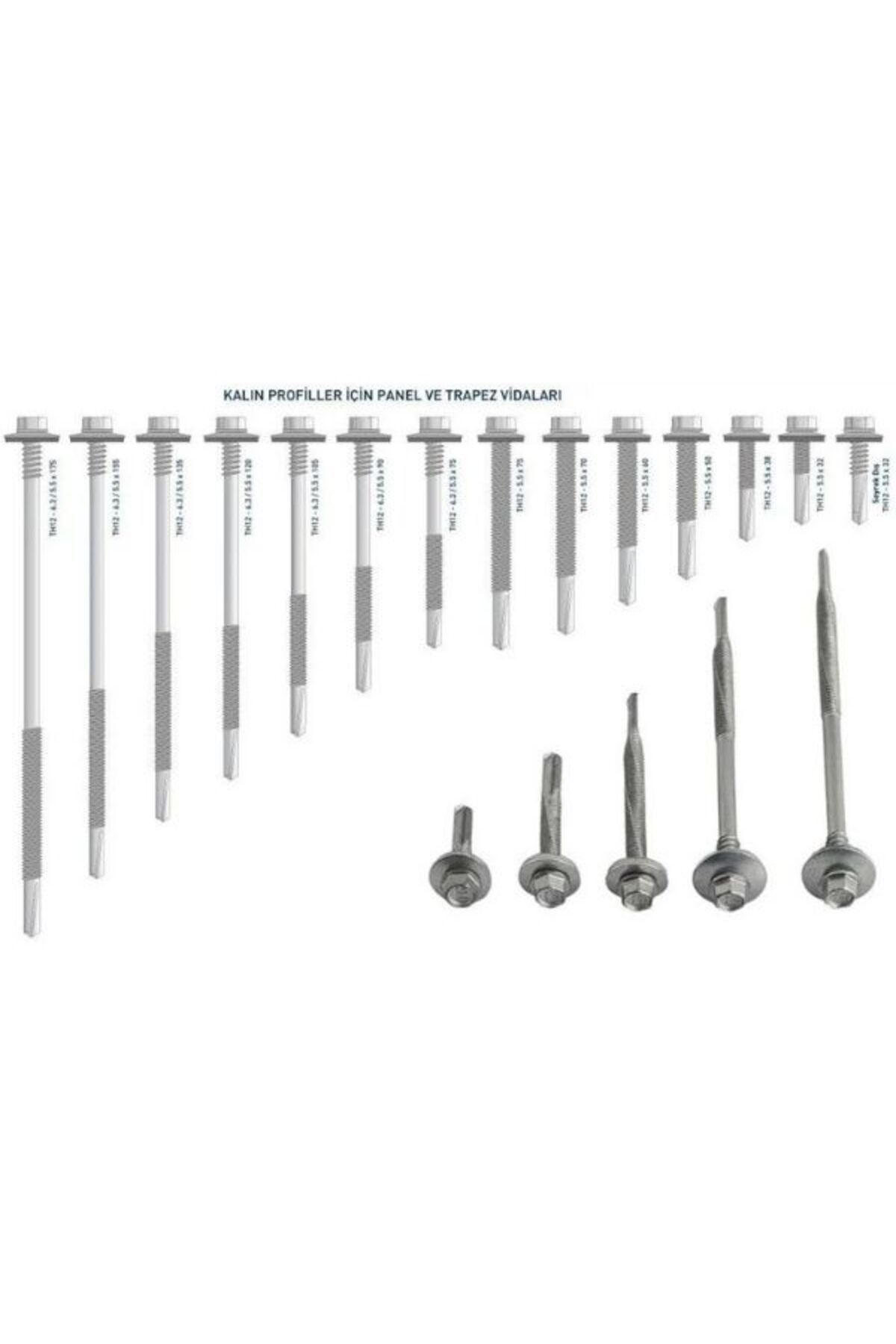 HIRDAVATADAM 5,5x75 mm-çatı Vidası-matkap Uçlu 10 mm-trapez Sac Vidası-akıllı Vida (PK./AD.:50AD FİYATIDIR)