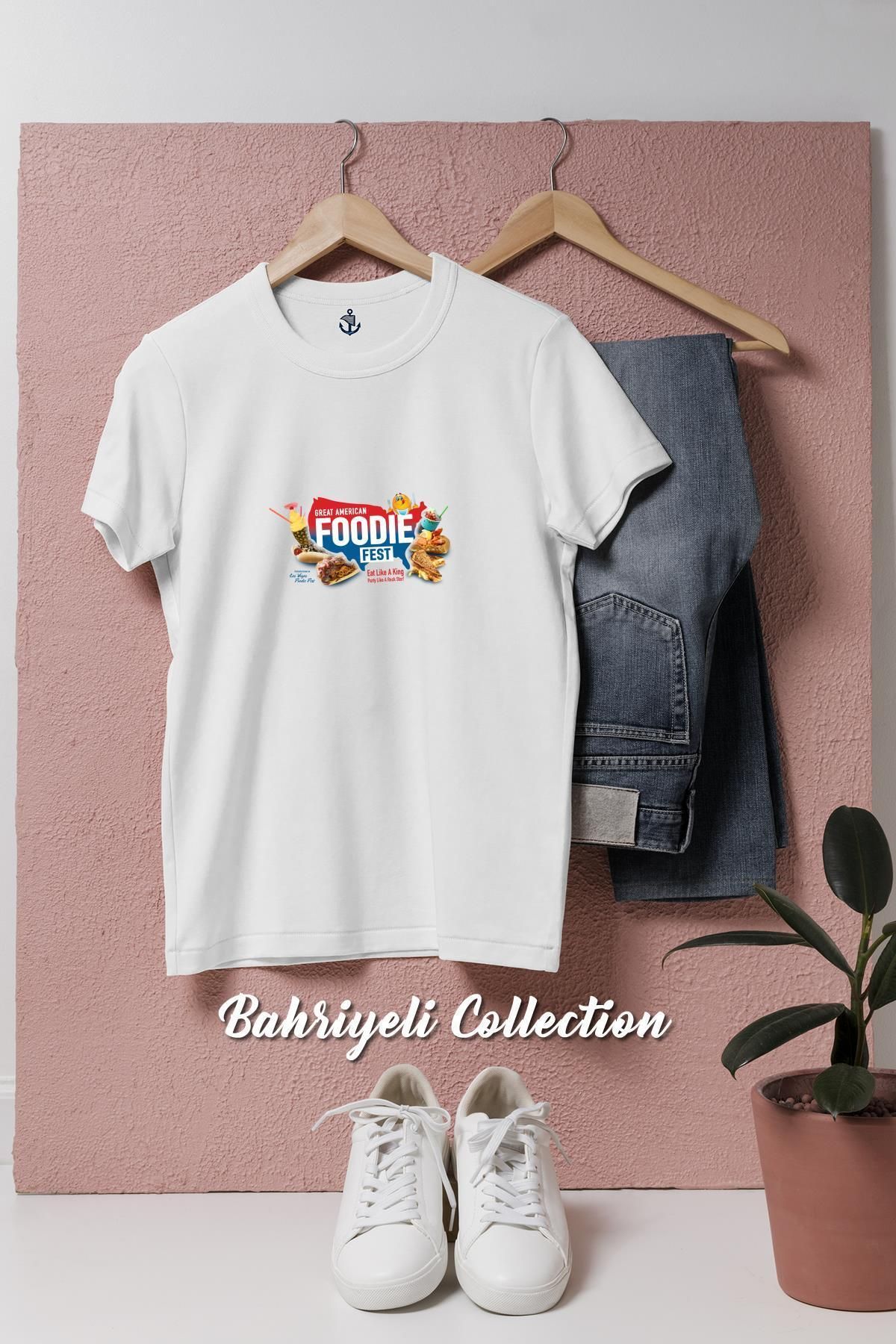 bahriyeli.jpeg Oversize Foodie Fest Tasarımlı Unisex T-Shirt