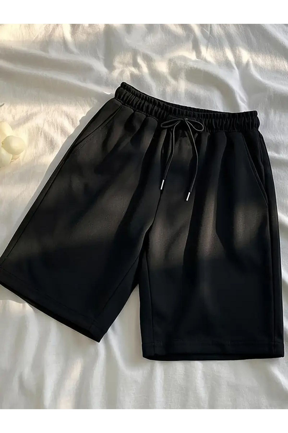 NURVES SİYAH RAHAT KALIP UNISEX ŞORT