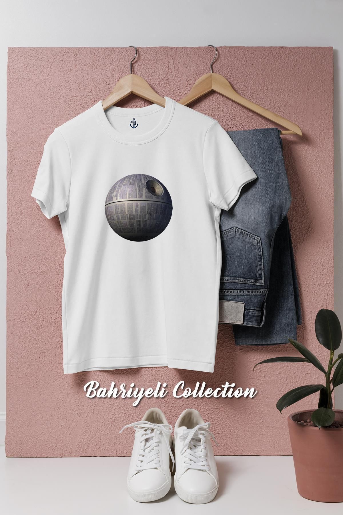 bahriyeli.jpeg Oversize Star Wars Death Star Galacticos Tasarımlı Unisex T-Shirt