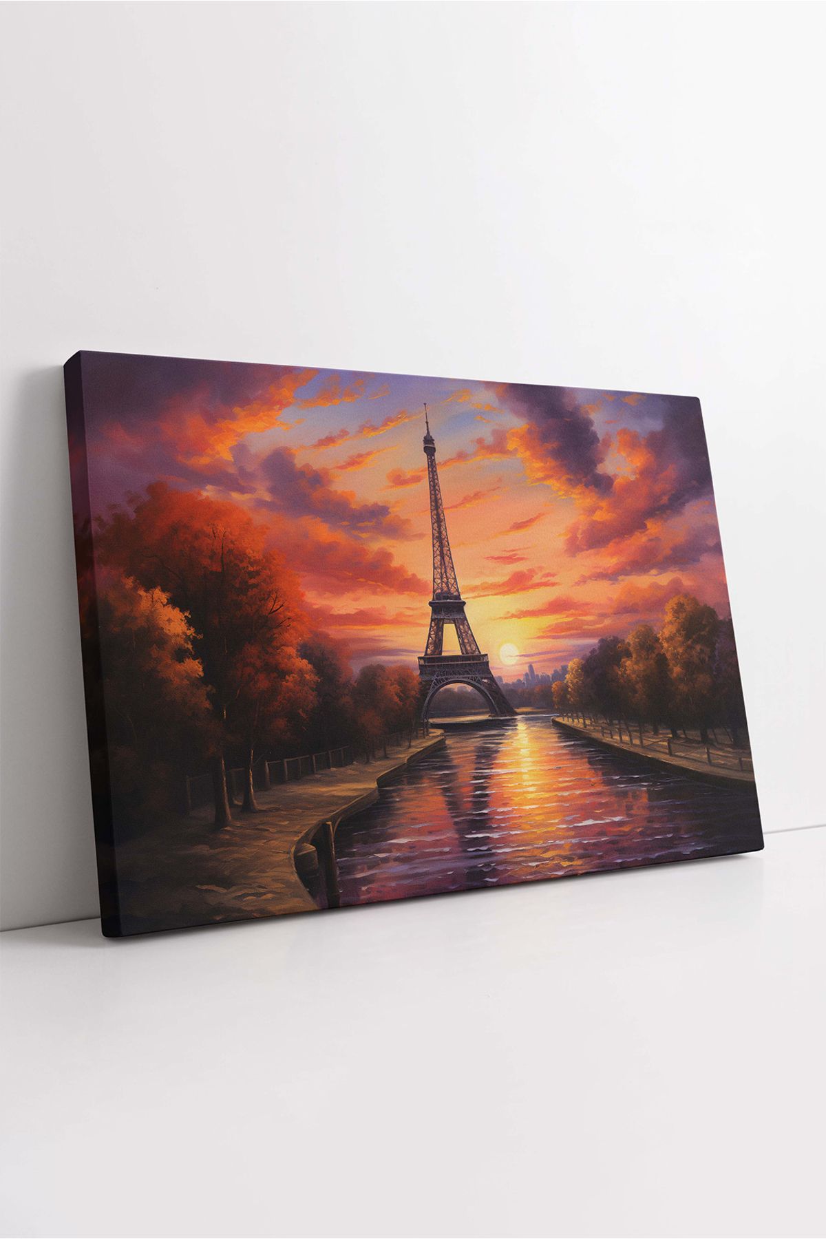 KOSS Dijital Paris Eyfel Kulesi Kanvas Tablo, Fransa Eyfel Tablo, Eiffel Kanvas, Premium HD Baskı Lüks Kanvas