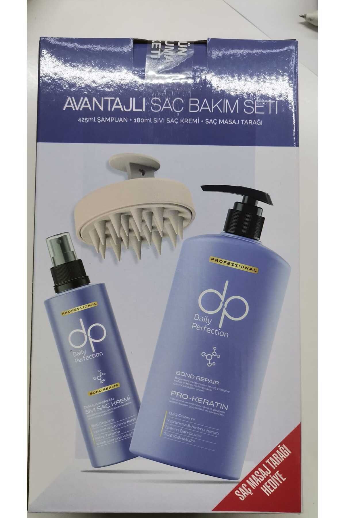 DP Daily Perfection Şampuan Bond Repair 425 ml+180 ML Saç kremi+Saç Masaj Tarağı