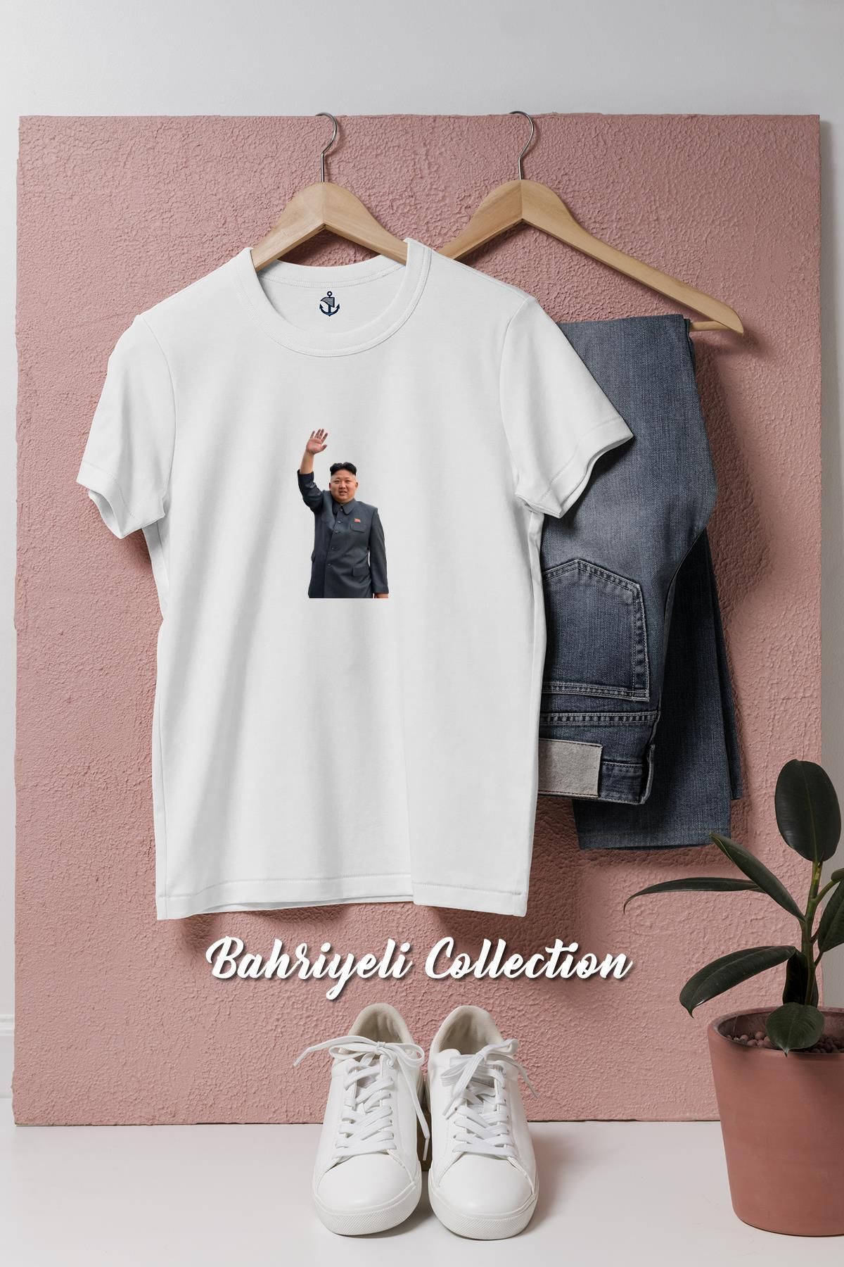 bahriyeli.jpeg Oversize Kim Jong Un Kuzey Kore Tasarımlı Unisex T-Shirt