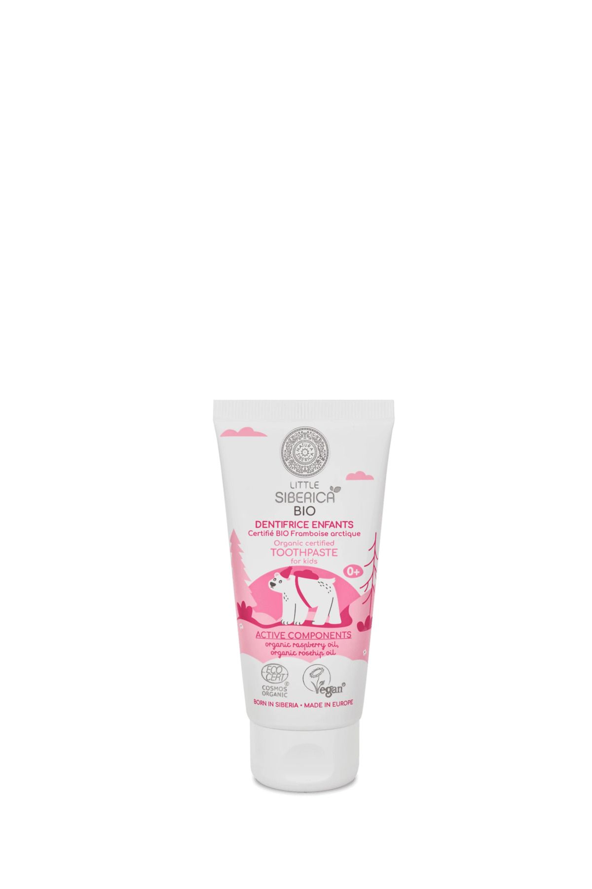 Natura Siberica LS BIO Organik Çocuk Diş Macunu Arctic Raspberry 60 g – Hassas bakım, hoş aroma