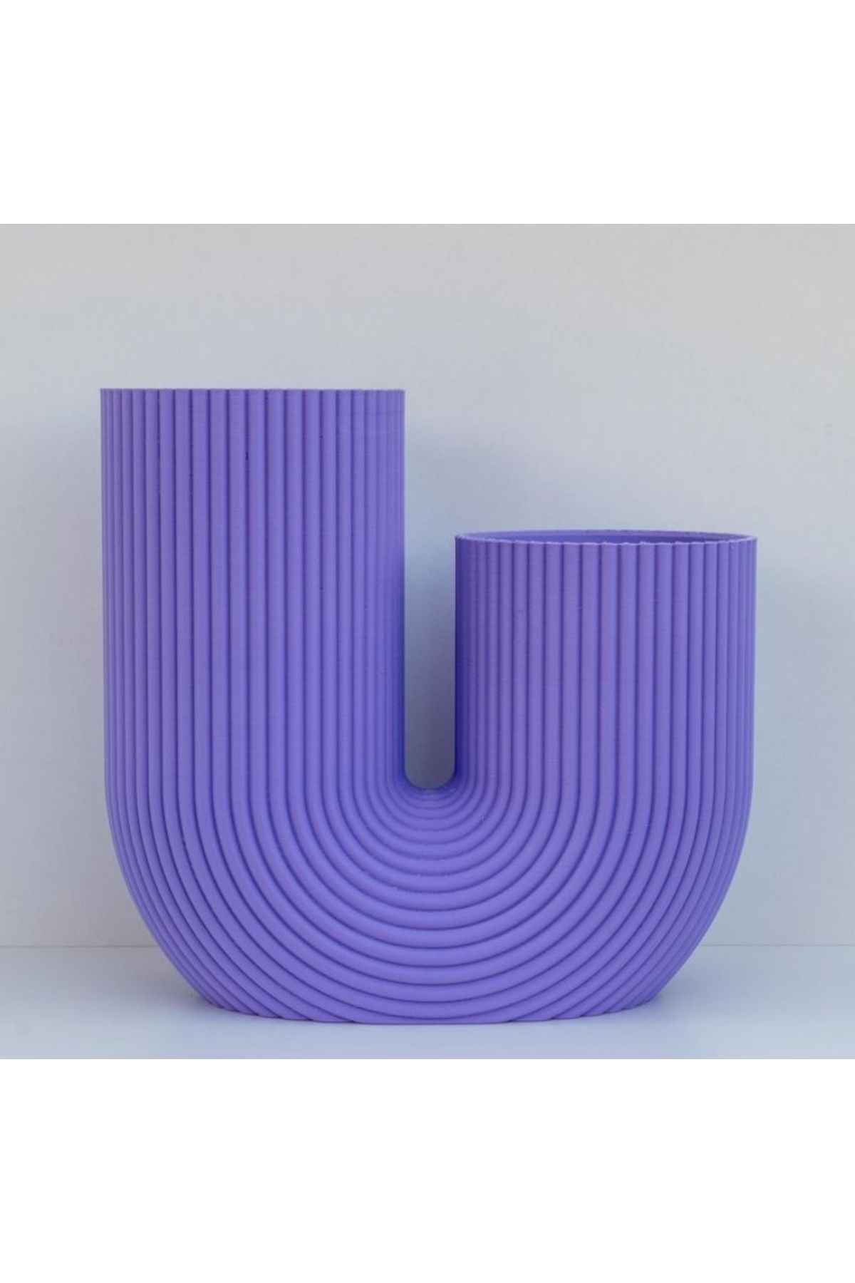 sanatsever Dokulu 3d printer vazo, mor asimetrik vazo