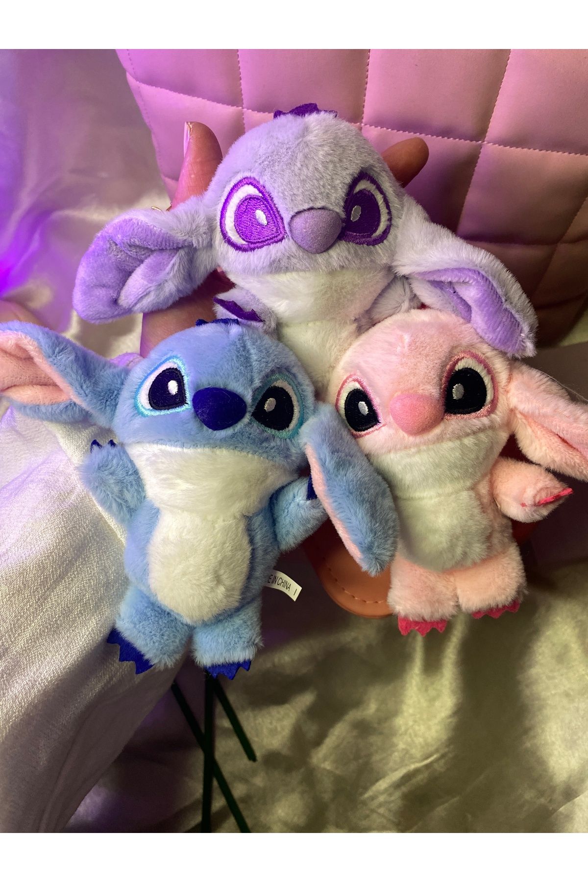 TATLIŞ 1 ADET peluş stitch model anahtarlık/hediyelik peluş çanta süsü modelleri