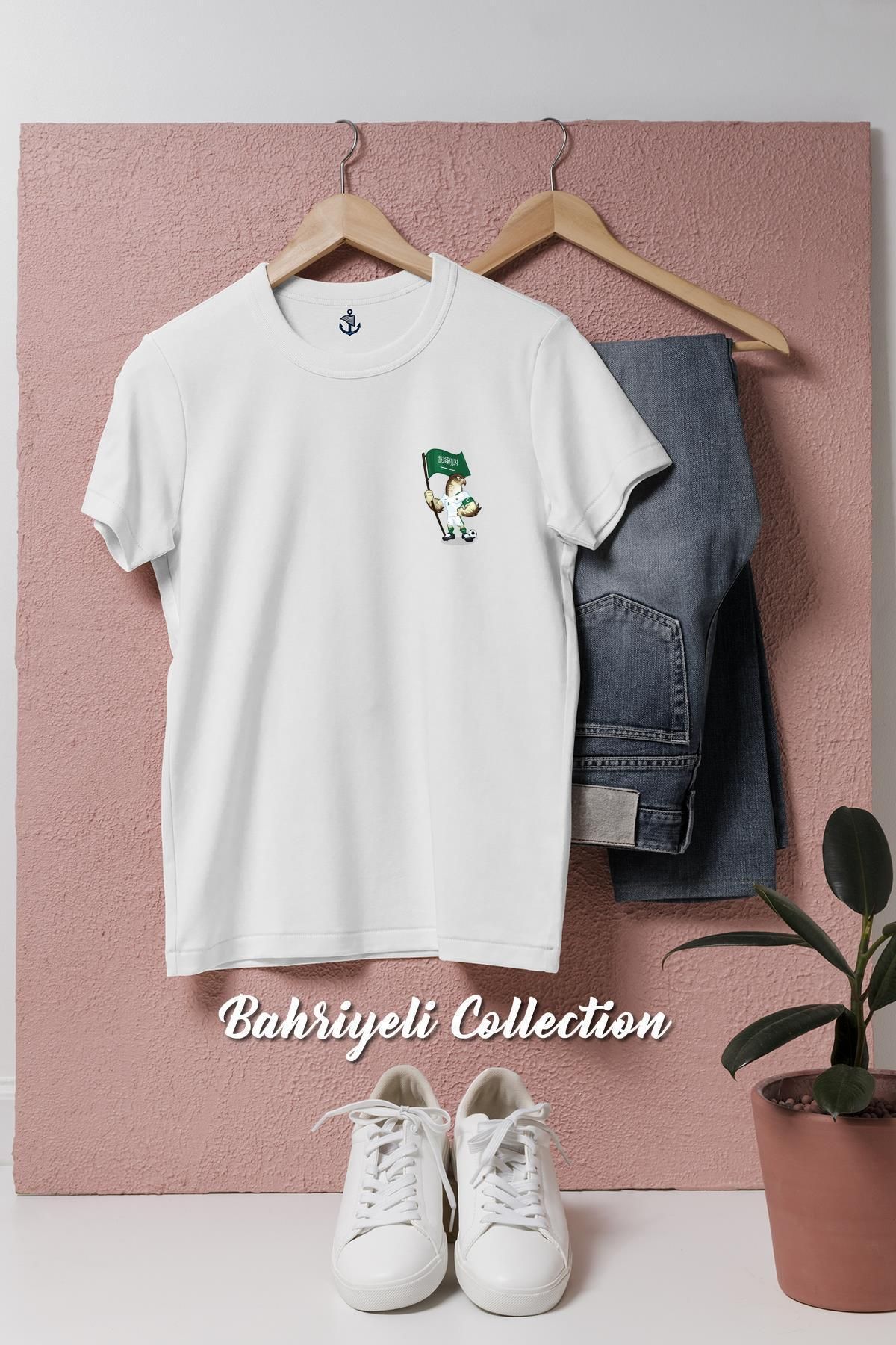 bahriyeli.jpeg Oversize Saudi Arabia National Football Team Cep Tasarımlı Unisex T-Shirt