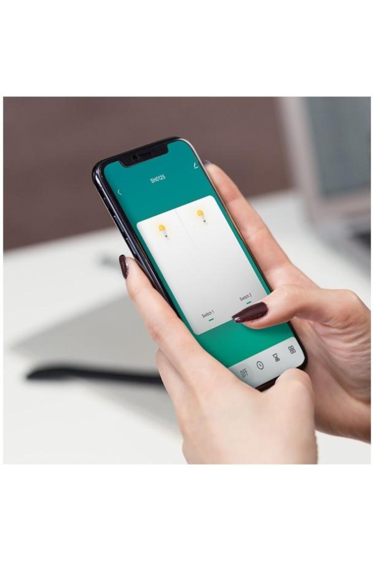 LogiLink-Intrerupator inteligent LogiLink SH0125, Wi-Fi, 2 butoane, touch control, indicator LED 6