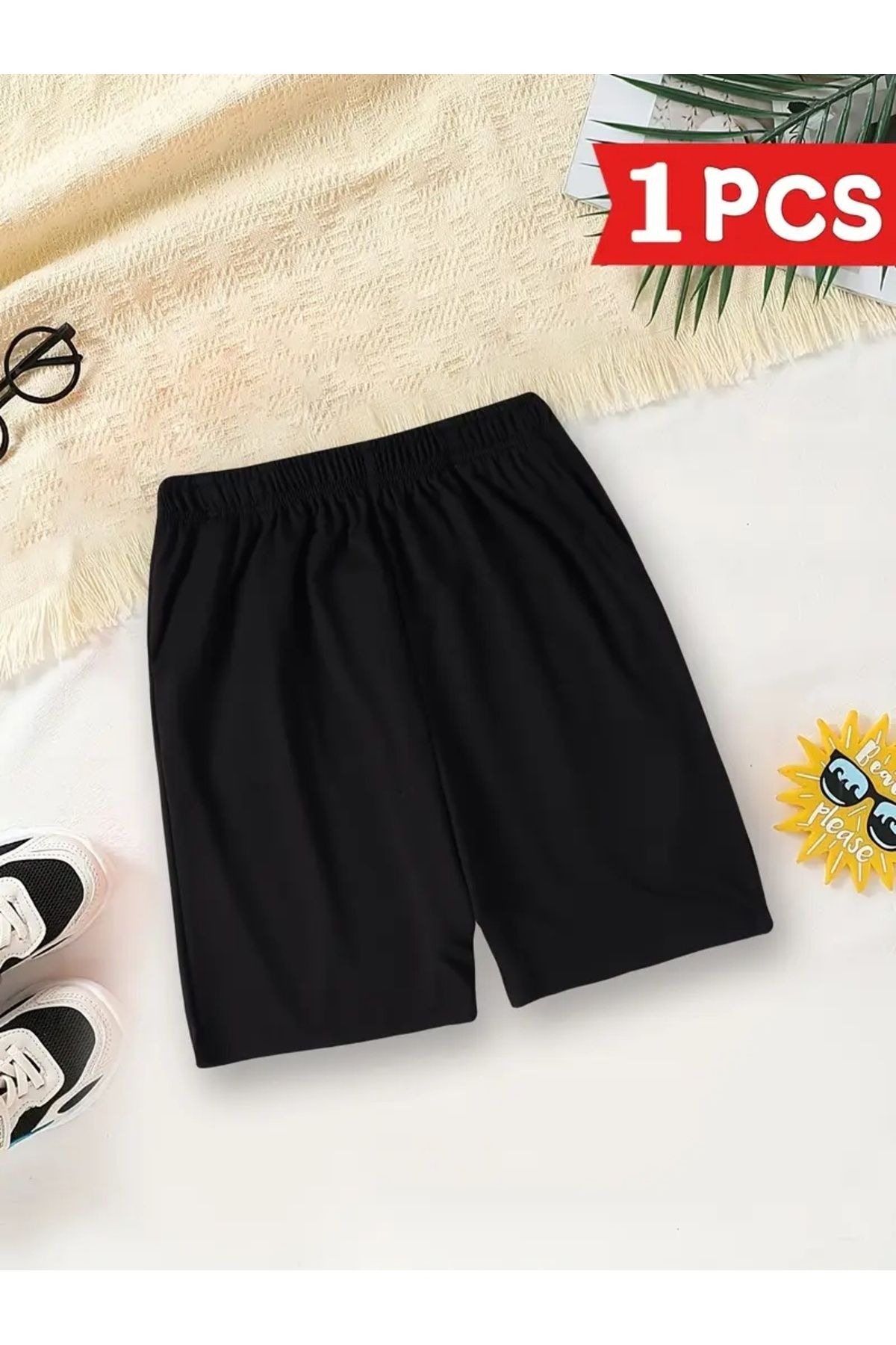 NURVES SİYAH UNISEX ŞORT ESNEK