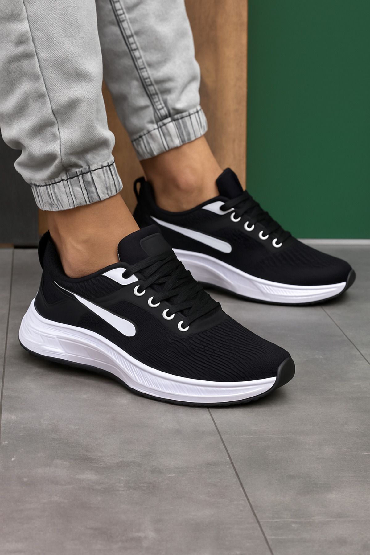 asyada fashion taban kalın siyah spor ayakkabı erkek spor ayakkabı sneaker ayakkabı