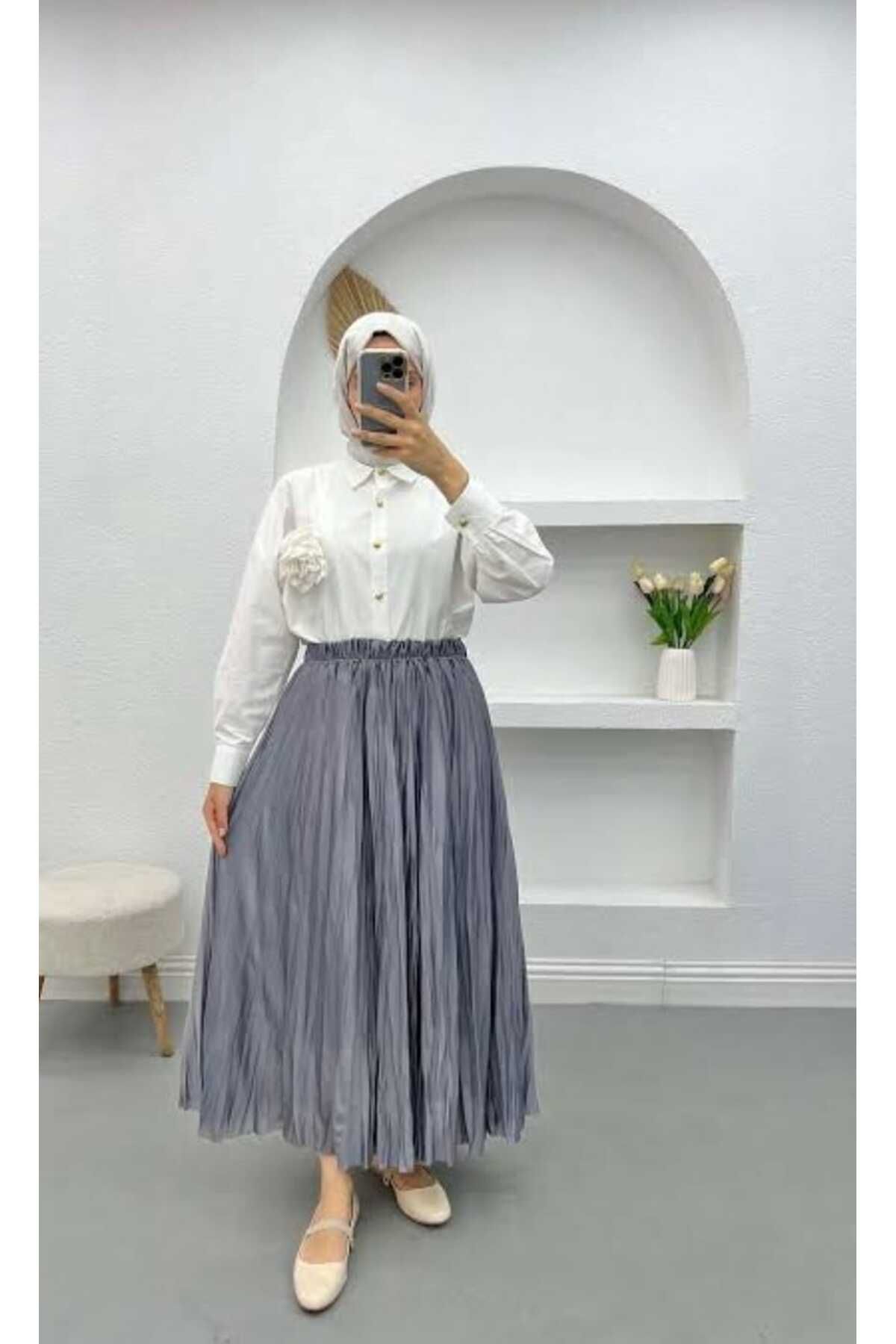 aytenli-Elastic Waist Fits up to Size S XL Standard Size Maxi Length Wrap Skirt 2