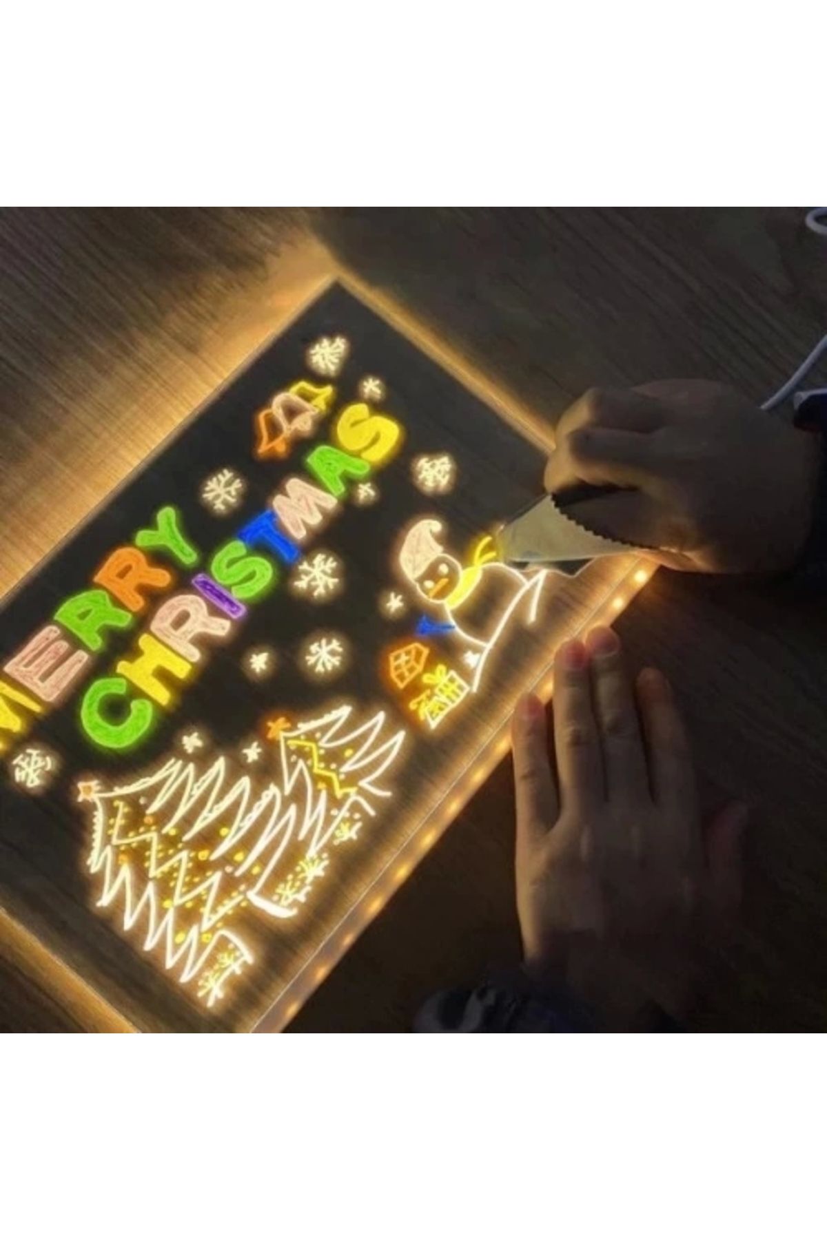 Generic Led Aydınlatmalı Yazı Ve Çizim Tahtası - Büyük Boy 30x20 Cm