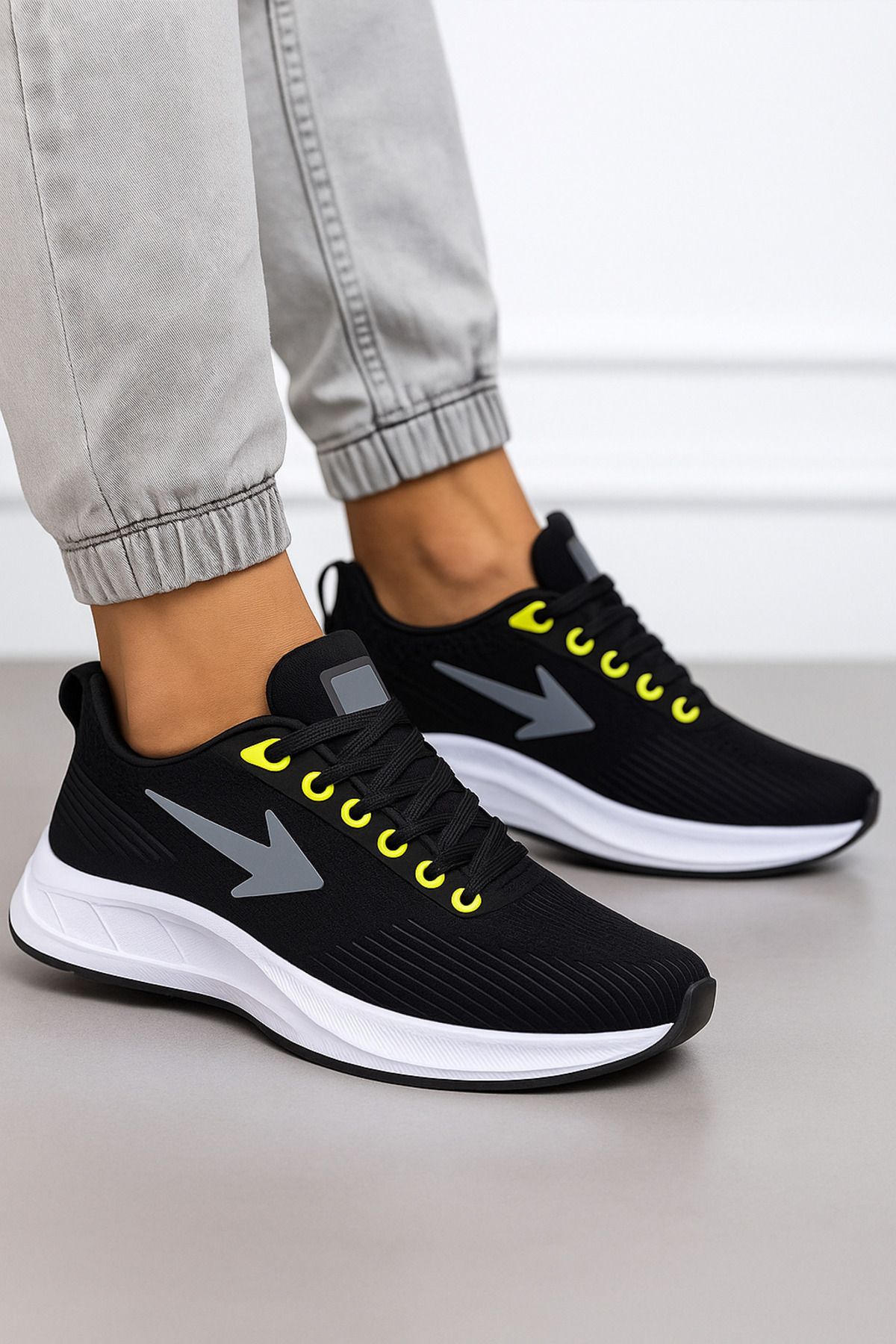 asyada fashion taban kalın düz siyah bez sneaker ayakkabı kadın spor erkek spor bez ayakkabı