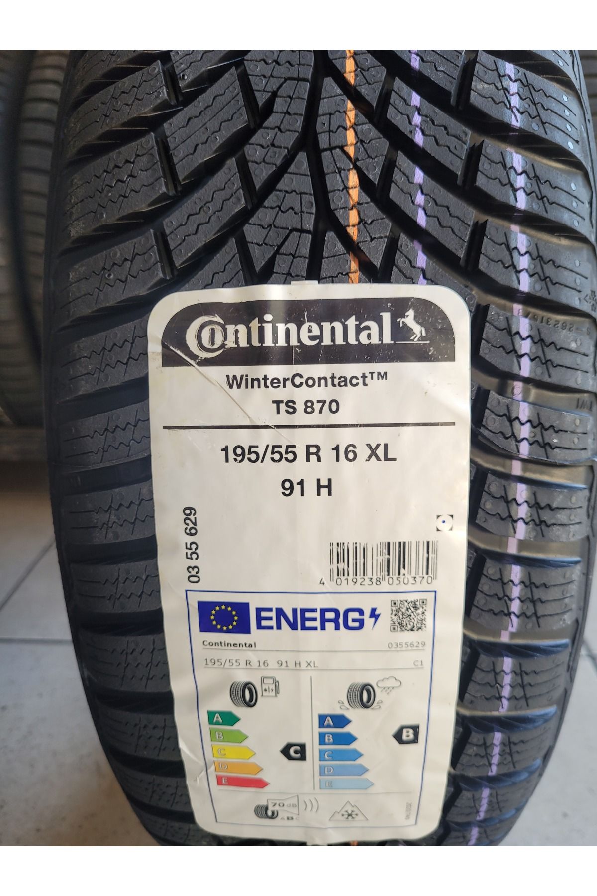 Continental 195/55r16 Winter Contact TS870 91H XL Set Olarak (4 ADET) 2024 Üretim*