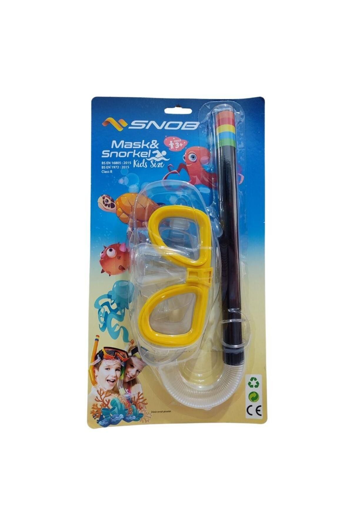 Kelebek Oyuncak Snob Kartelada Çocuk Maske Şnorkel Seti 3+ (Sarı)