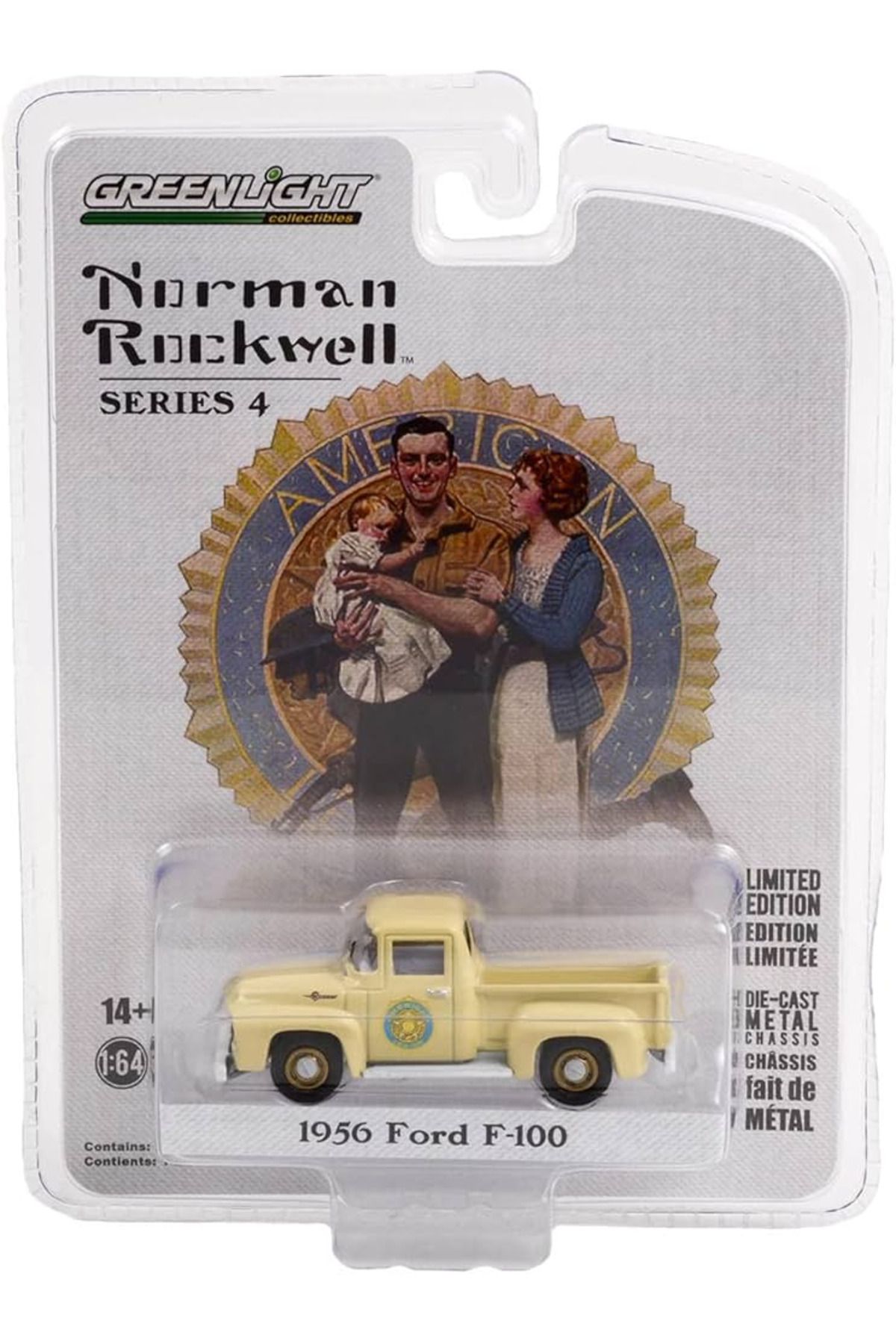 Greenlight Norman Rockwell Series 4 - 1956 American Legion F-100 1/64 Model Araba