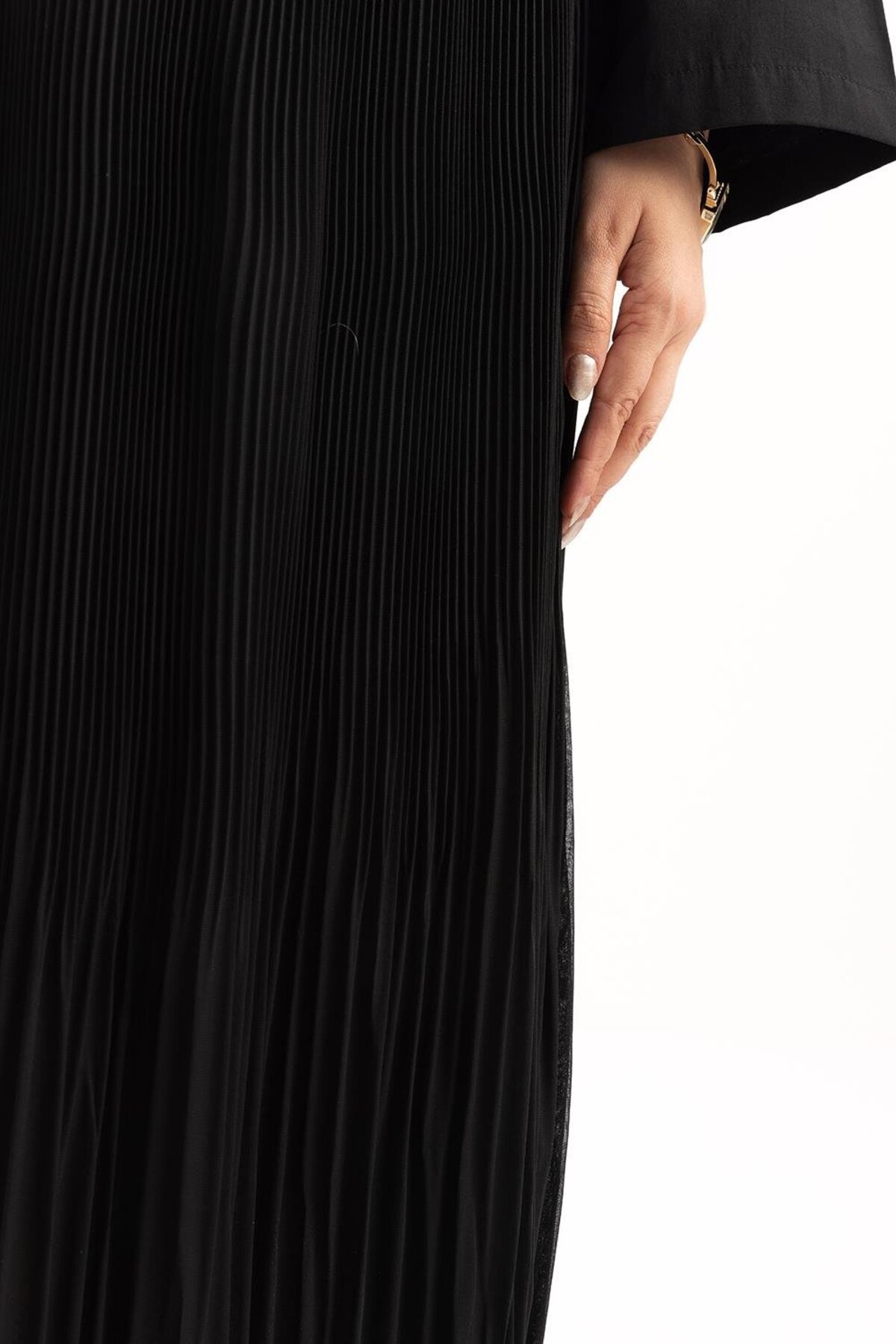 ALLDAY  Siyah-Şifon Piliseli Etek - Görsel 4