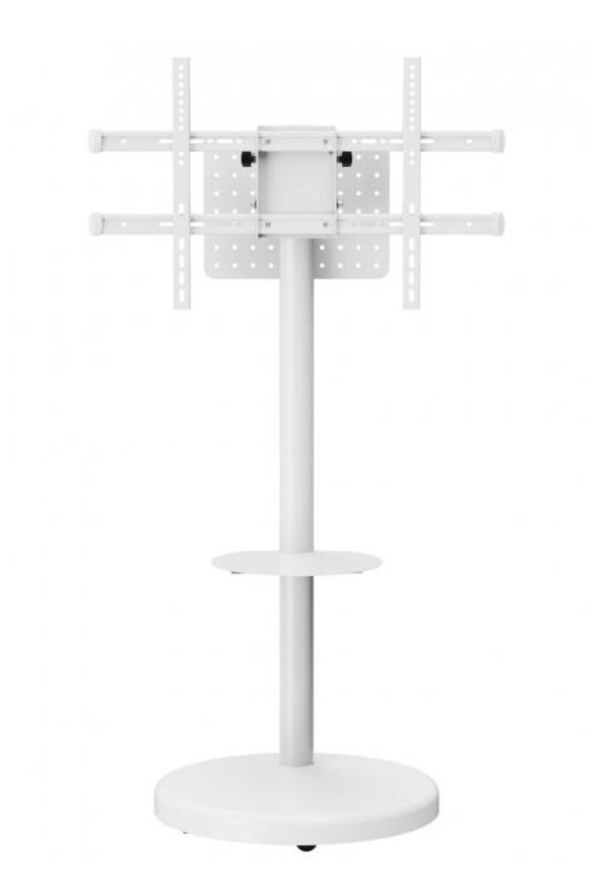 Techly-Techly ICA-TR55 mobile TV stand on wheels, shelf for multimedia devices, 37 - 86 inches, adjustable 2