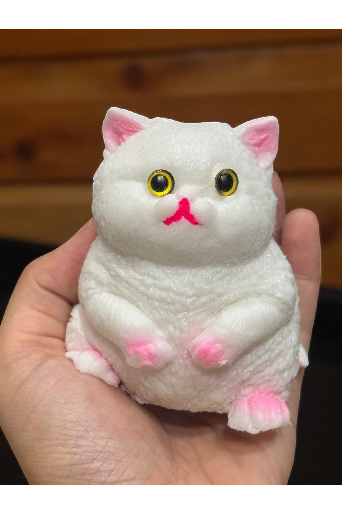 YILDIRIM OYUNCAK Kedi Sukuşi - Squishy Kedi- Tüylü Kedi - Stres Oyuncak 8 cm Kedi Tüylü Oyuncak